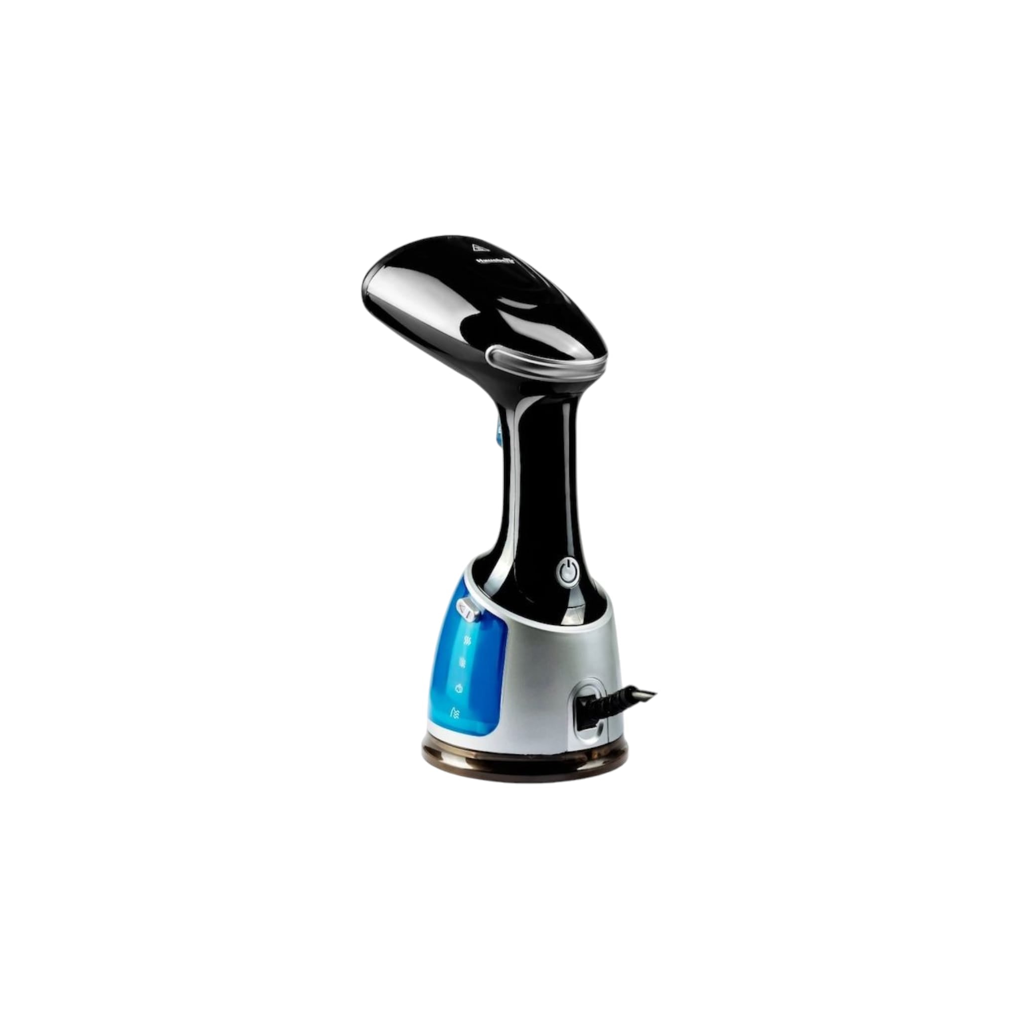Fier de calcat vertical, Hausberg HB-7900NG, 1600W, rezervor detasabil 220 ml, Negru/Albastru