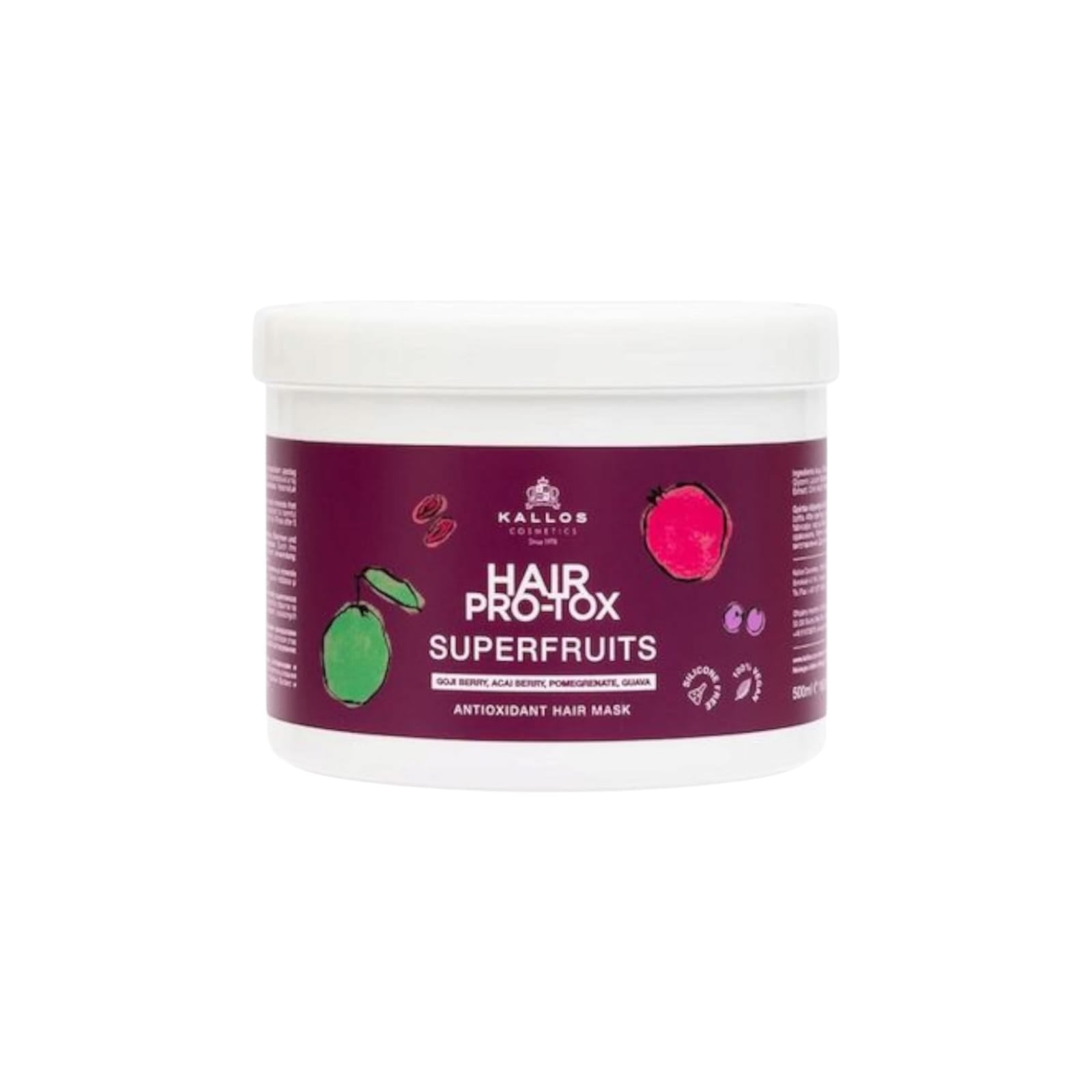 Kallos Hair Pro-Tox Superfruits - masca pentru regenerare pentru par obosit fara stralucire 500 ml