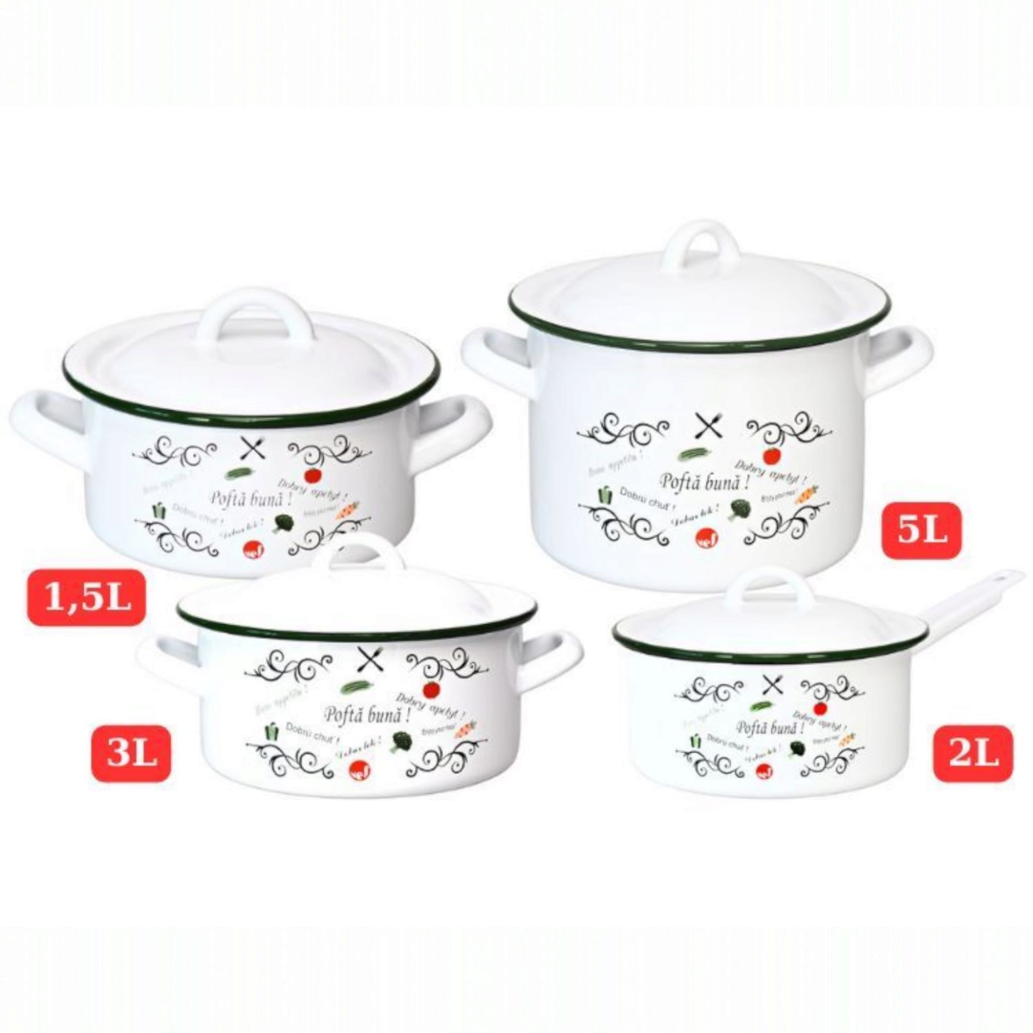 Set Cratițe și Oale Emailate – Tradiție și Eleganță în Bucătărie