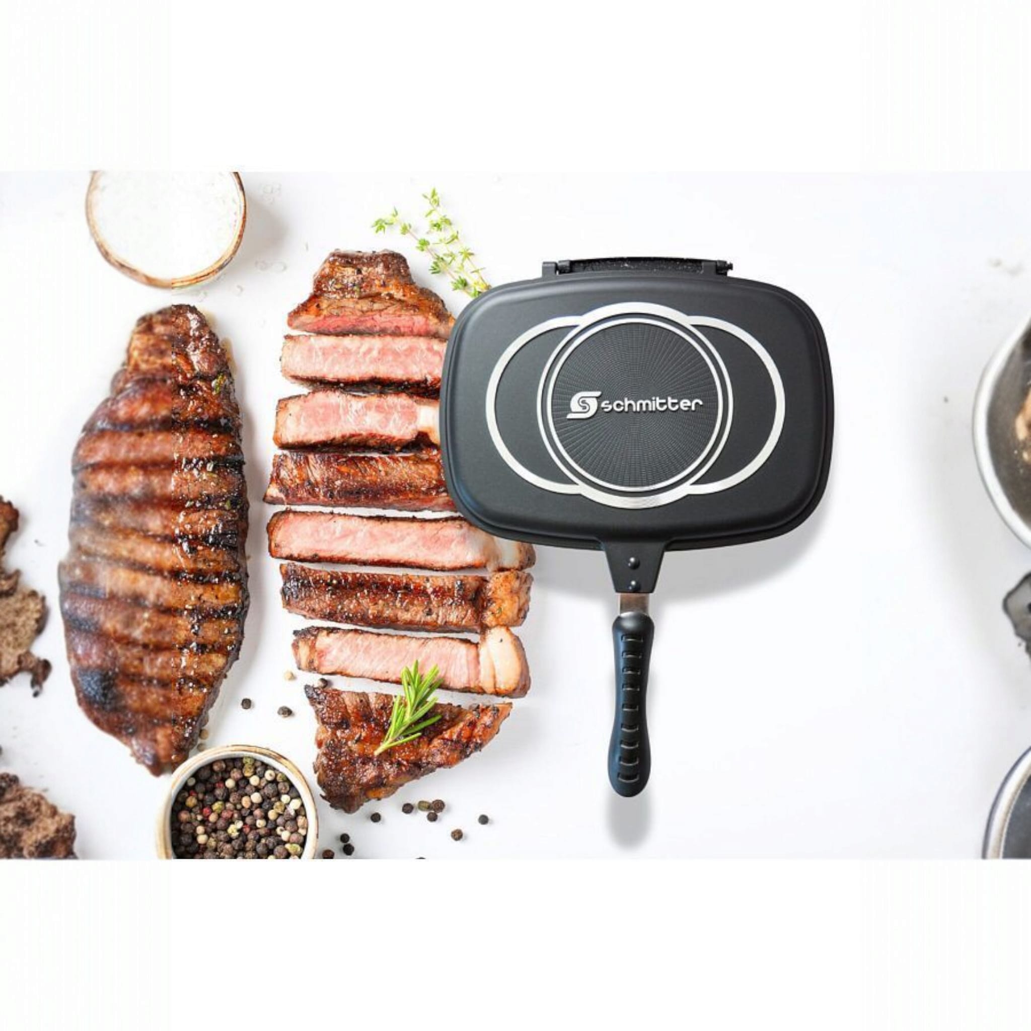 Tigaie dubla grill Schmitter, 36 x 25 cm, dreptunghiulara