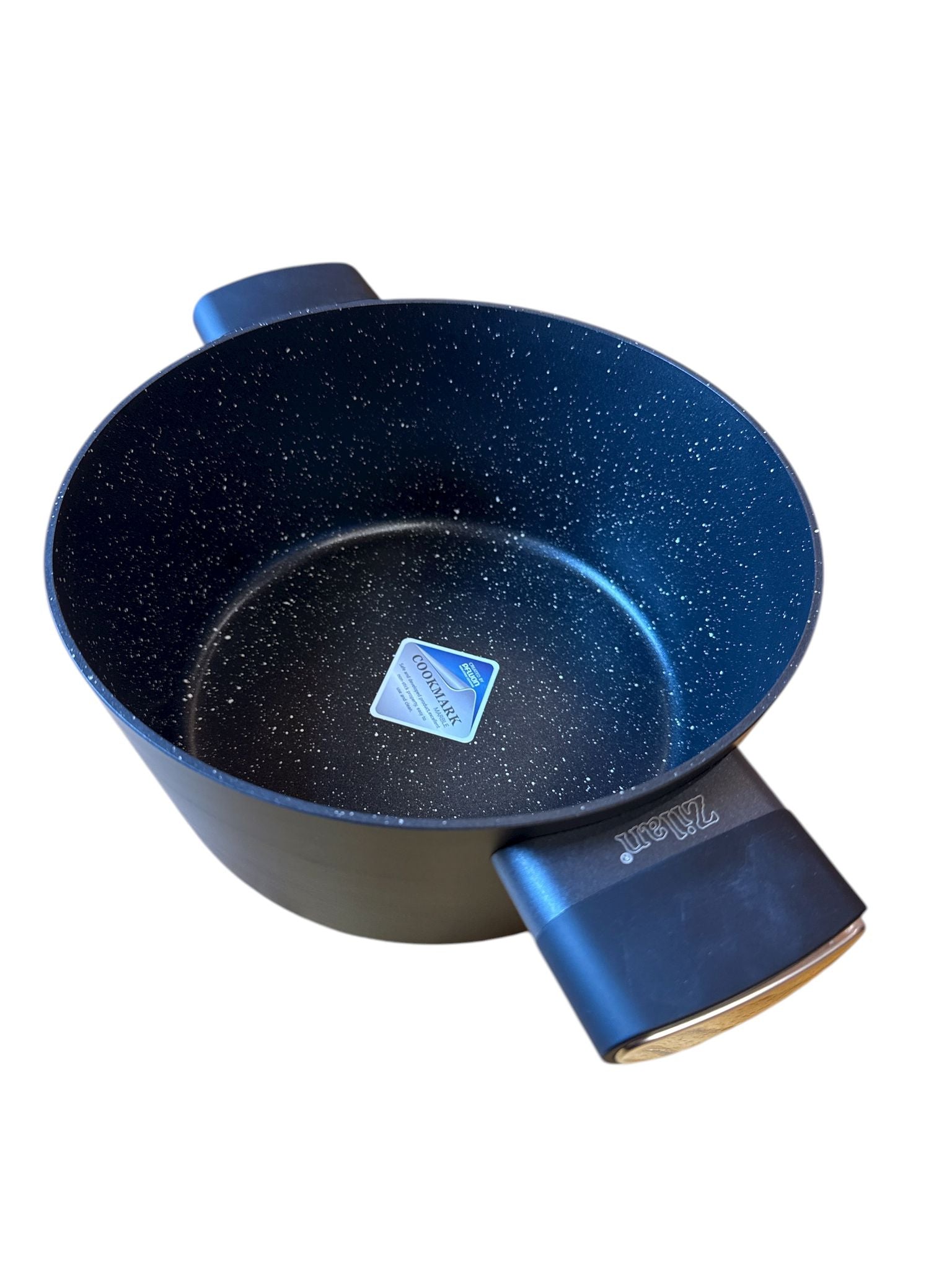 Oală Zilan 24 cm, 4.5 litri, cu capac – interior marmorat, compatibilă inducție