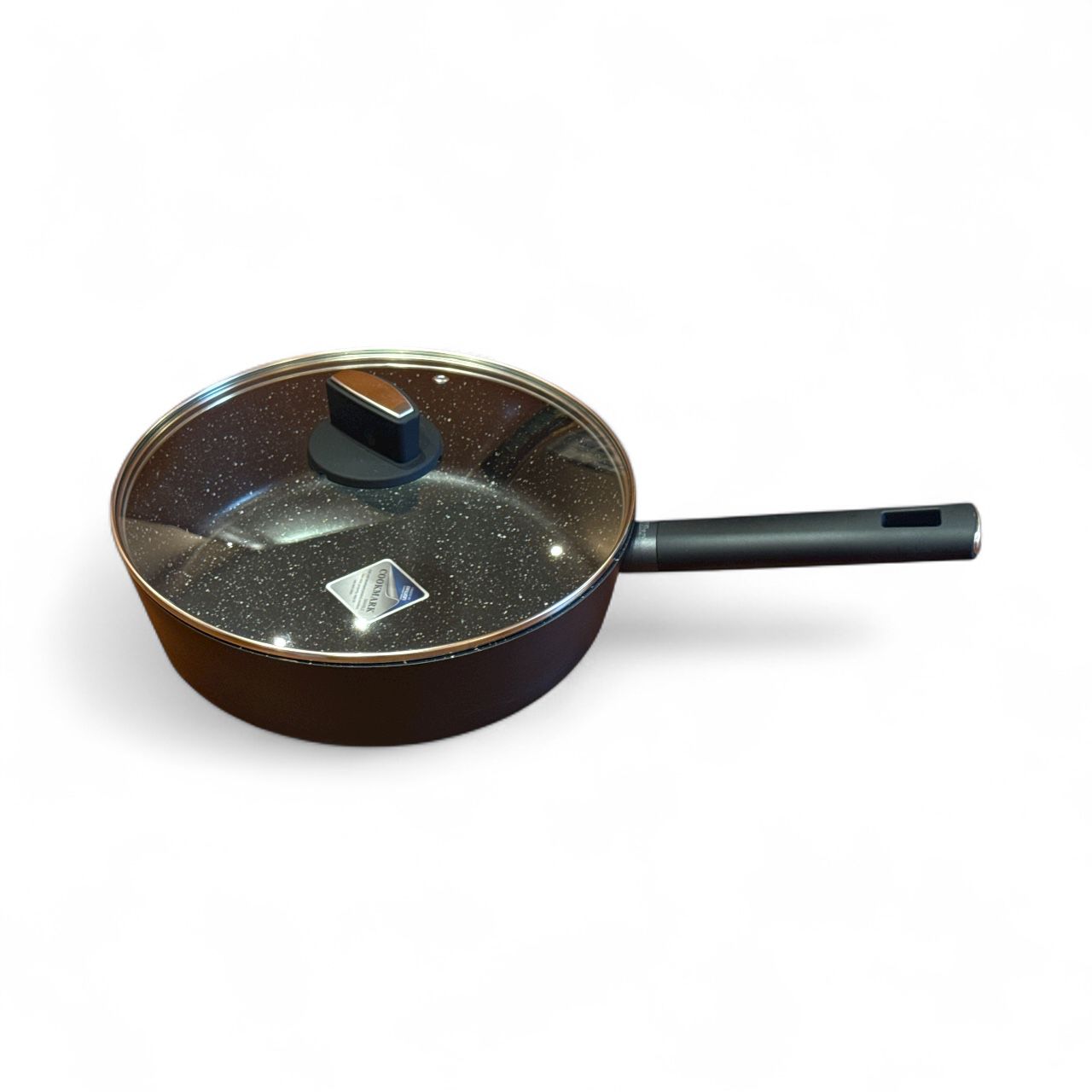 Tigaie Zilan 28 cm antiaderentă cu capac, fund inox pentru inducție