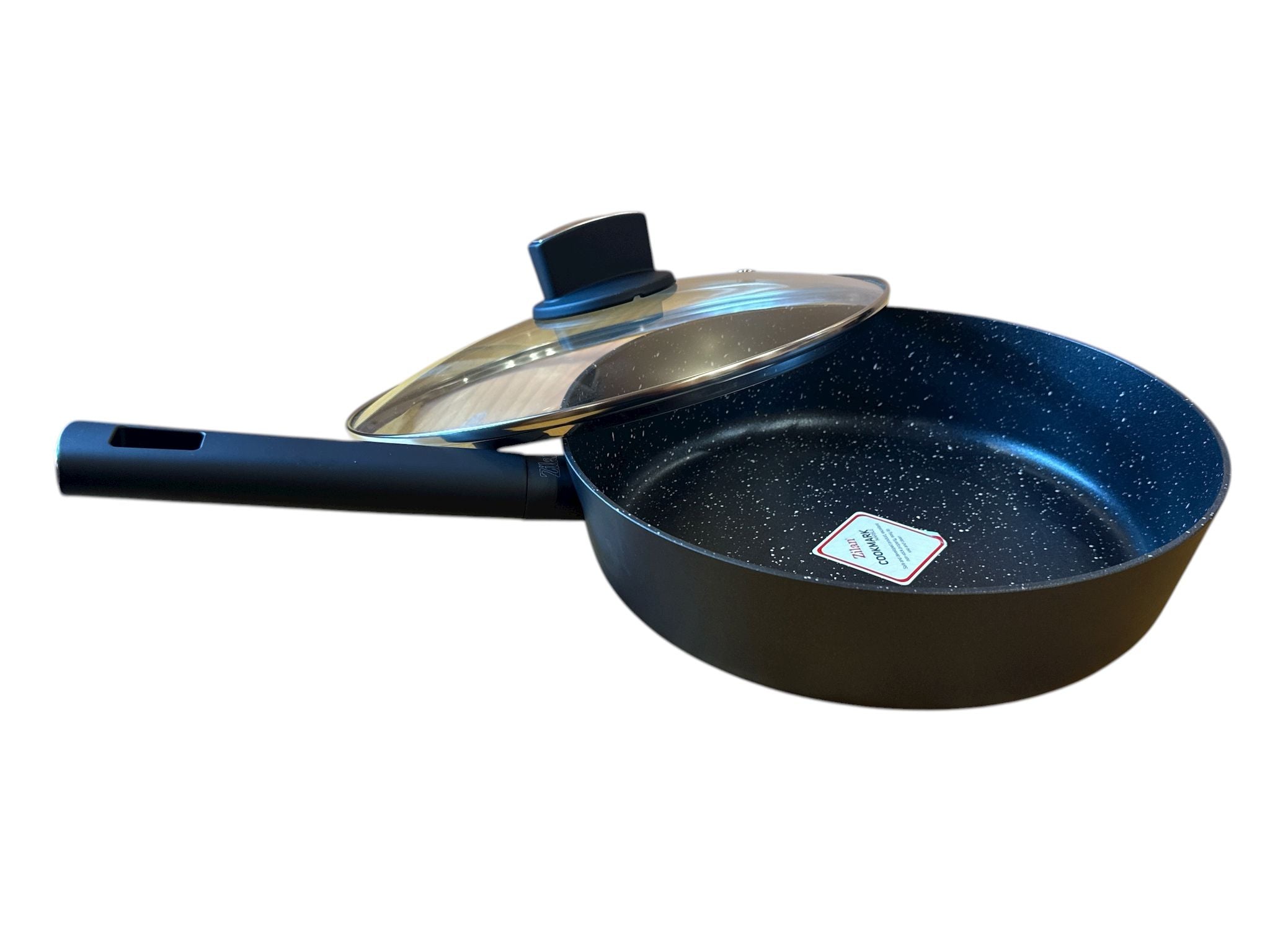 Tigaie adâncă cu capac Zilan – 26 cm, Eco Marble, compatibilă inducție (3,1 L)