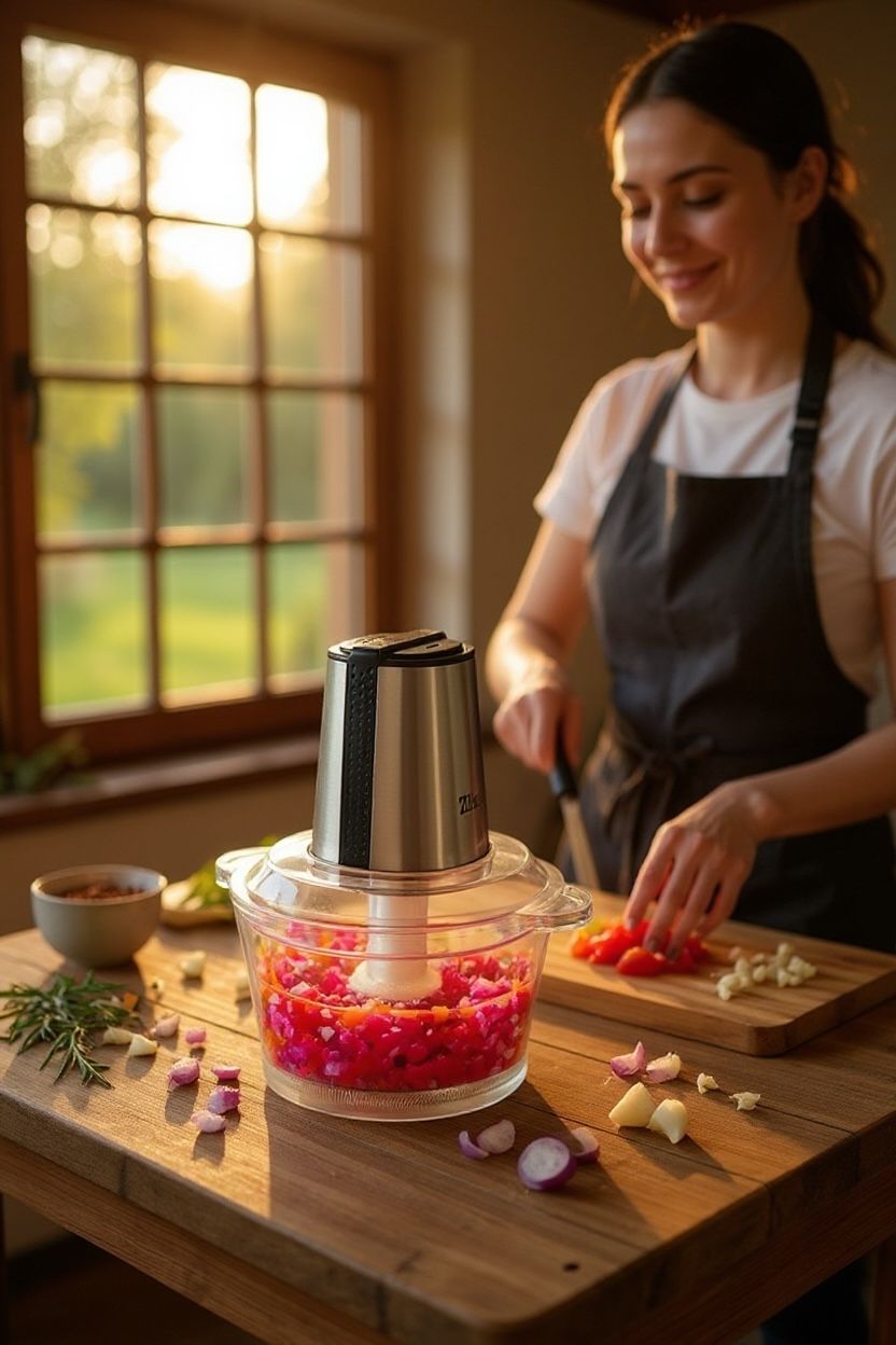 ⚡️ Tocător Electric Zilan 3888 – Putere și precizie pentru bucătăria ta 🍅🥕