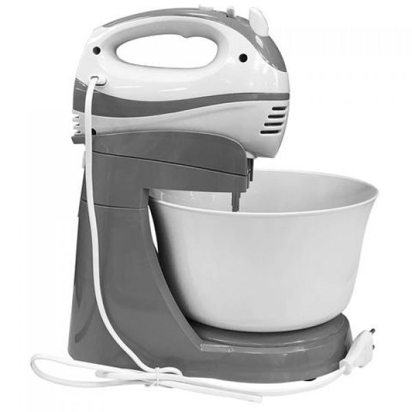 Mixer cu bol Zilan ZLN 8419 – 300W, 5 viteze + funcție Turbo, bol rotativ 2.5L, 2 seturi de teluri din inox, design 2 în 1 🧁