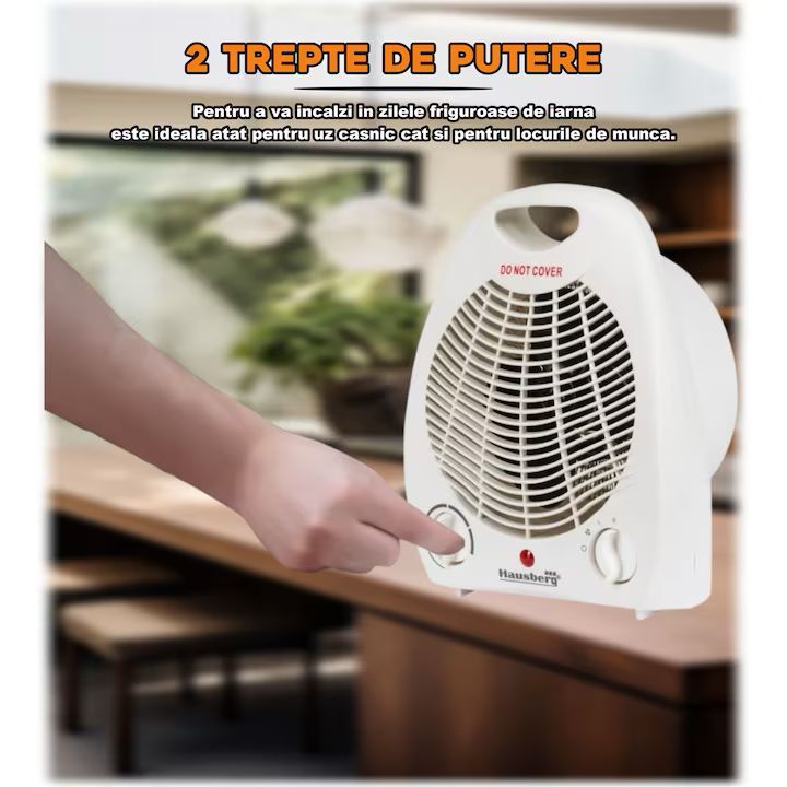 🔥 Aerotermă Hausberg 2000W – căldură rapidă și confort în orice încăpere! 🌡️
