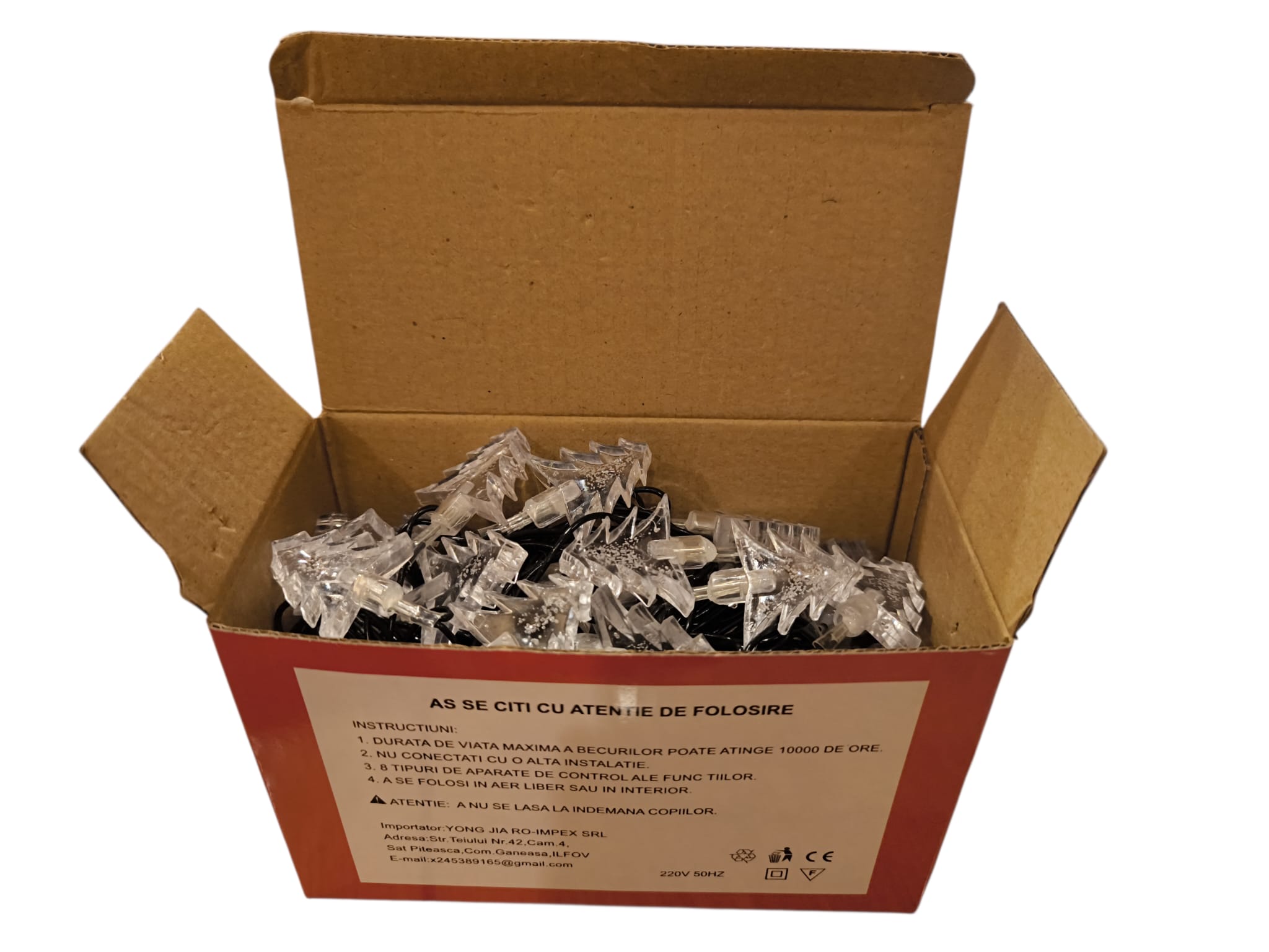 🎄✨ Instalație Luminoasă de Crăciun – 40 LED-uri în Formă de Brad – Multicoloră 🌈