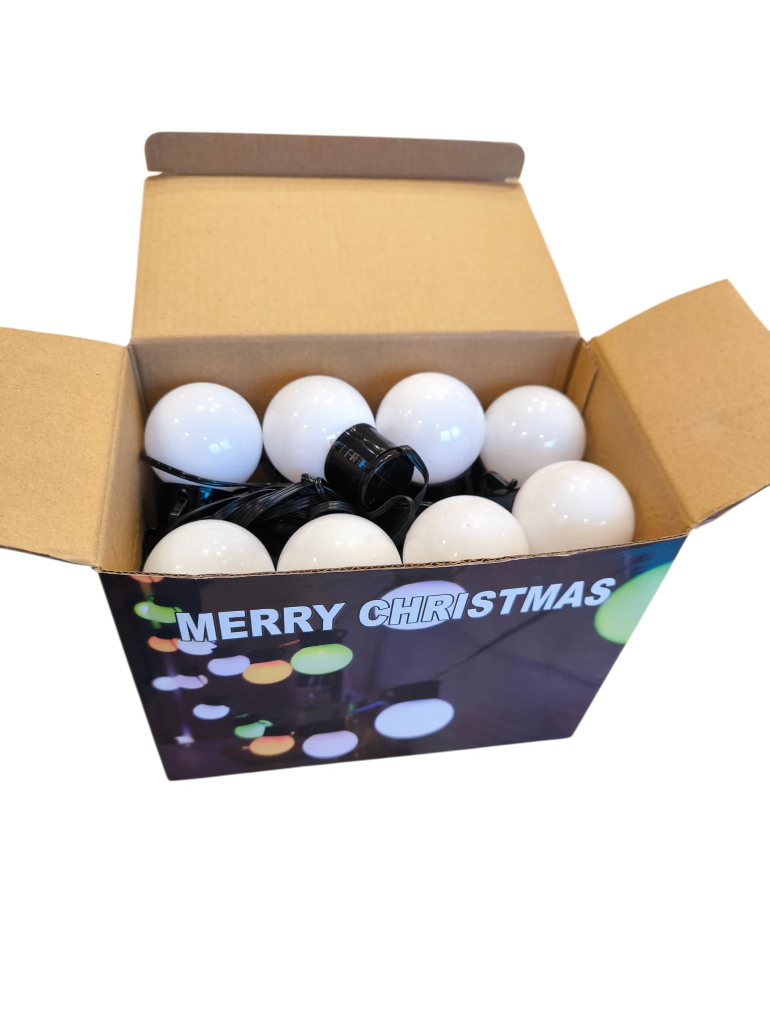 🎄 Instalație Luminoasă de Crăciun cu Globulețe Cherry – 20 LED-uri Multicolore 🎄