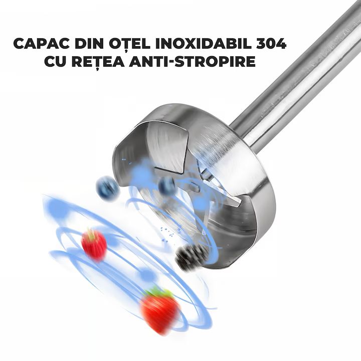 Blender de mana Hoffmans HM-8025 – 1000W, 21 viteze, picior inox 304, anti-stropire