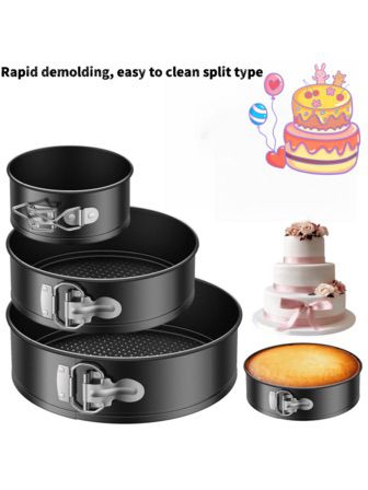 Set 3 forme rotunde pentru tort – detasabile, cu fund detasabil (12 / 14 / 16 cm)