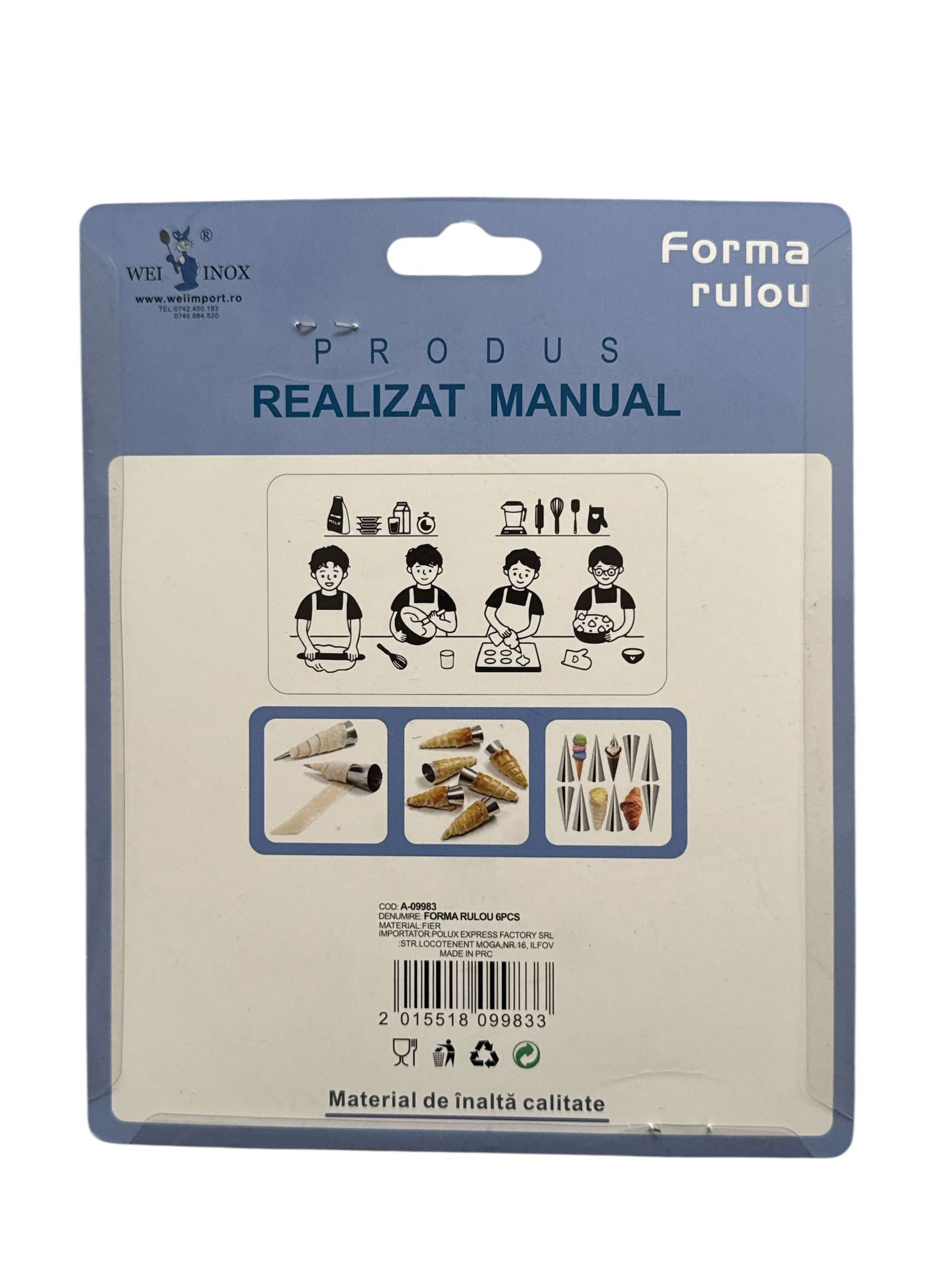 Set 6 forme pentru rulouri din inox
