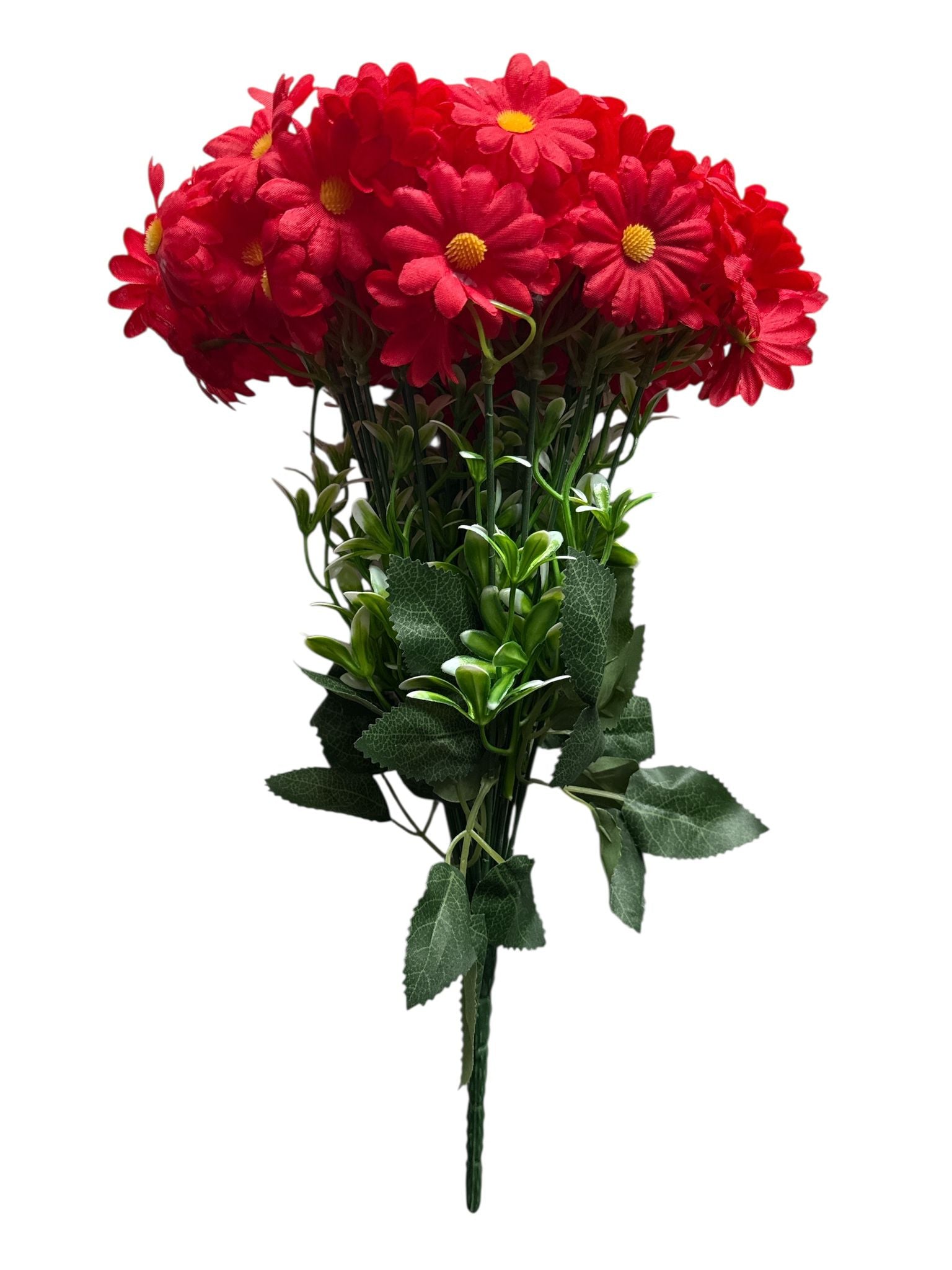 Buchet Flori Artificiale Rosii – Margarete Decorative pentru Decor Interior