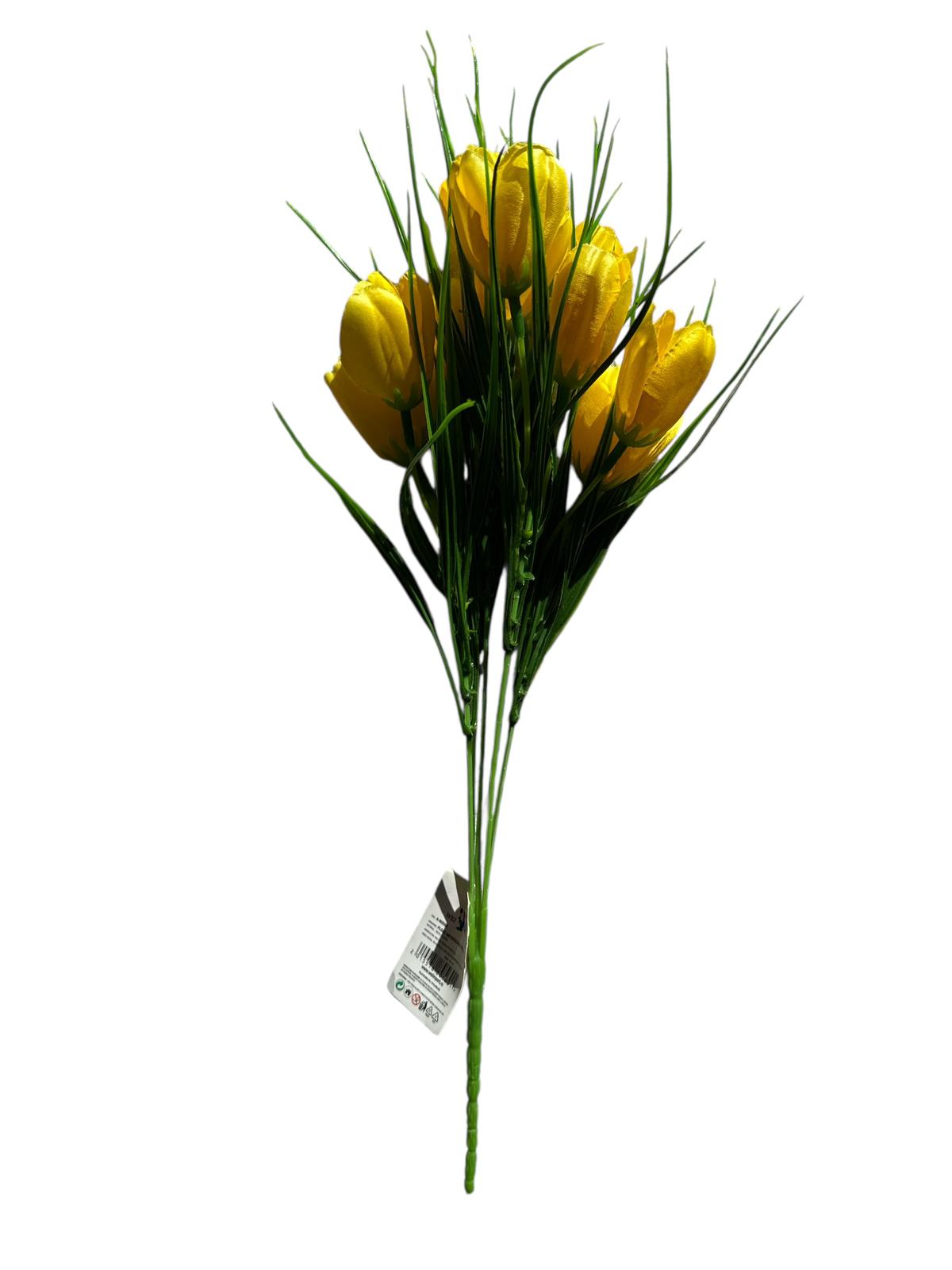 Buchet flori artificiale tip lalea – galben
