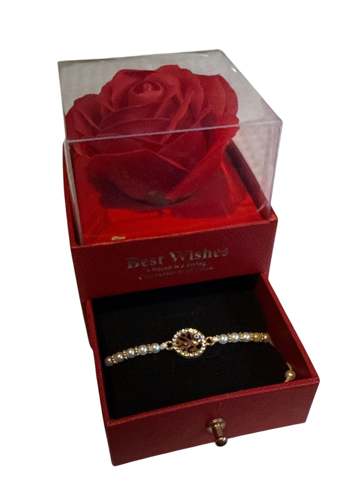 Cutie Cadou cu Trandafiri & Bratara