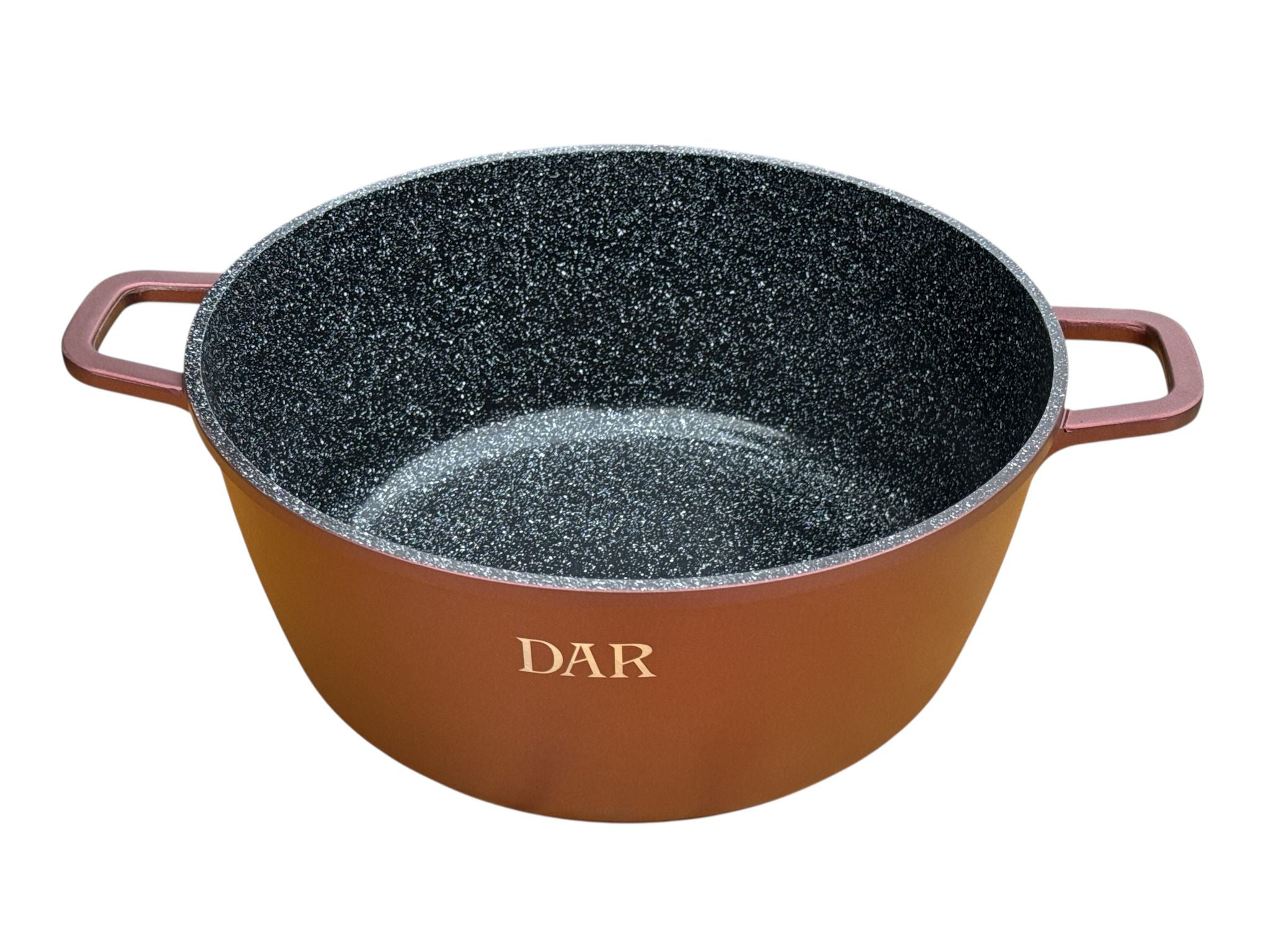 🍲 Cratiță DAR 7.2L cu capac din sticlă, aluminiu turnat, acoperire ceramică, 30 cm