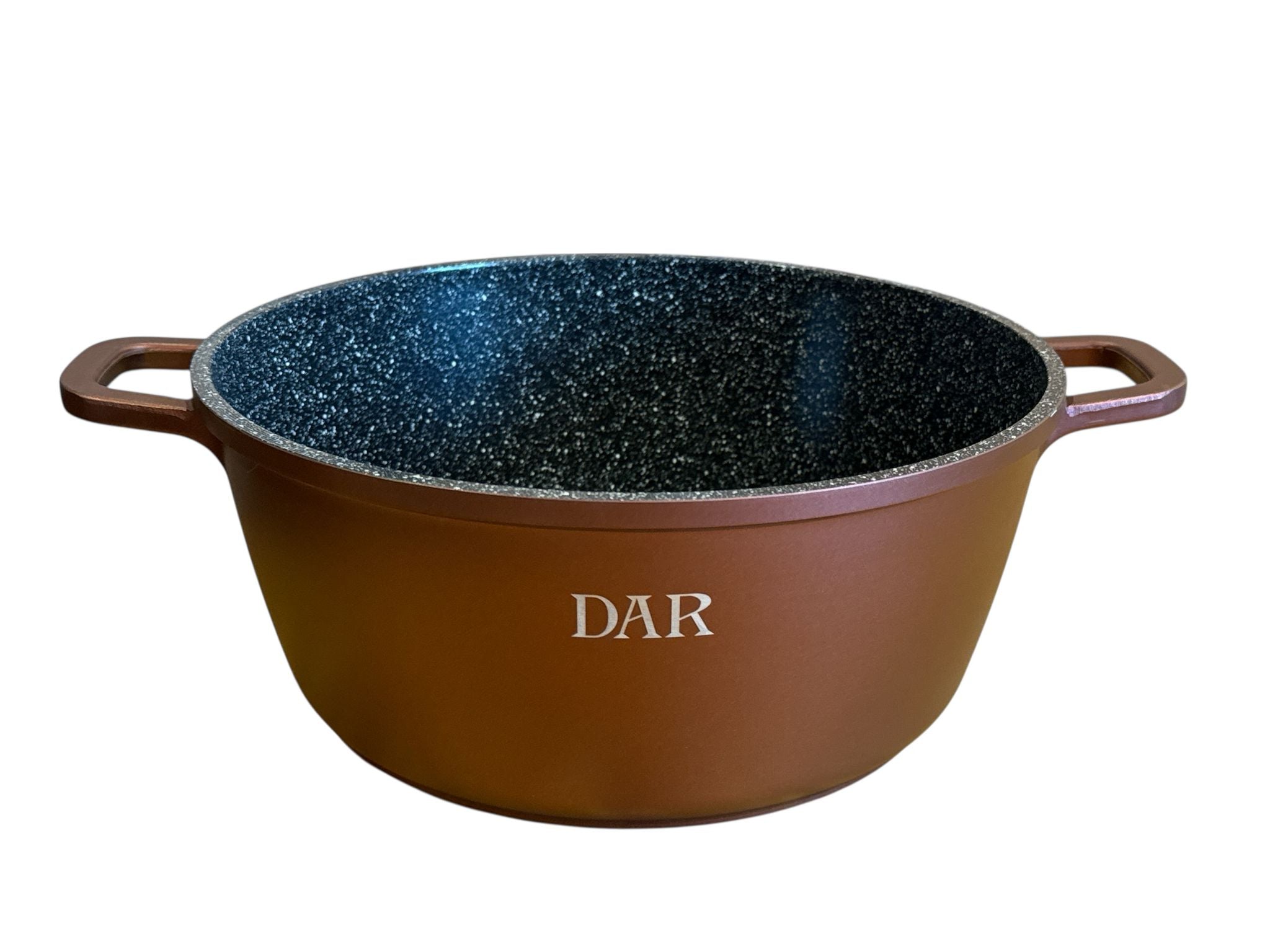 🍲 Cratiță DAR 4.3L cu capac din sticlă, aluminiu turnat, acoperire ceramică, 26 cm