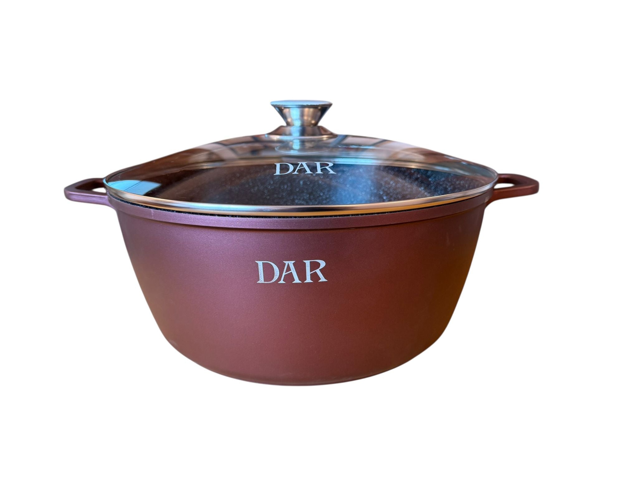 Cratita DAR 32 cm 9L aluminiu turnat cu acoperire ceramica, capac sticla, antiaderenta