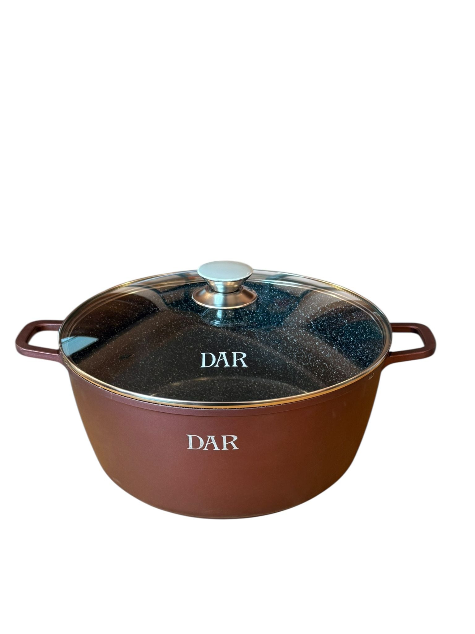 Cratita DAR 32 cm 9L aluminiu turnat cu acoperire ceramica, capac sticla, antiaderenta