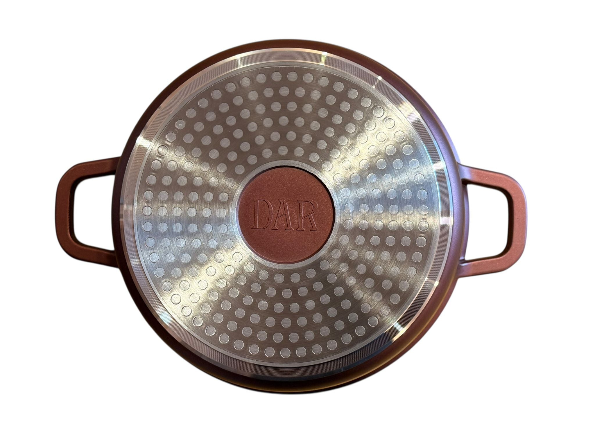 Cratita DAR 22 cm 2.5L aluminiu turnat cu acoperire ceramica, capac sticla, antiaderenta