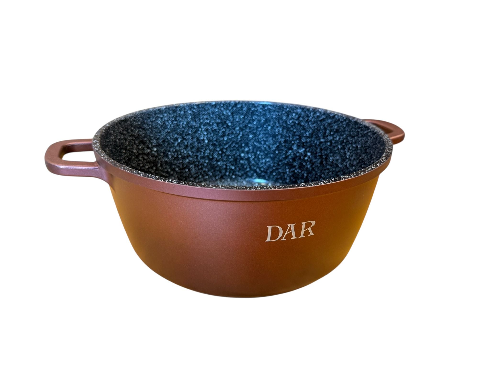 Cratita DAR 24 cm 3.5L aluminiu turnat, acoperire ceramica multistrat, capac sticla, inductie