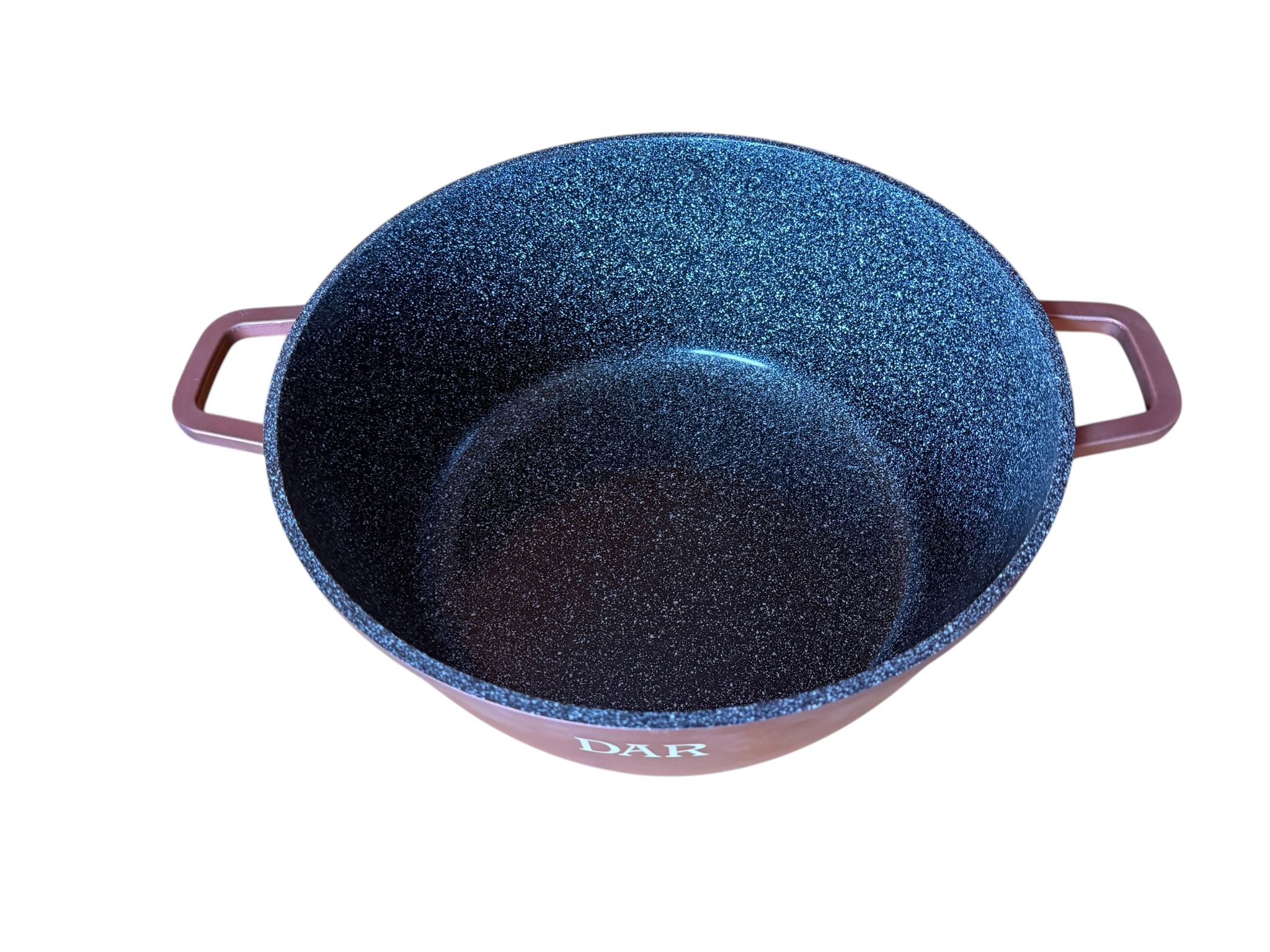 Cratita DAR 36 cm 13.2L aluminiu turnat, acoperire ceramica multistrat, capac sticla, inductie