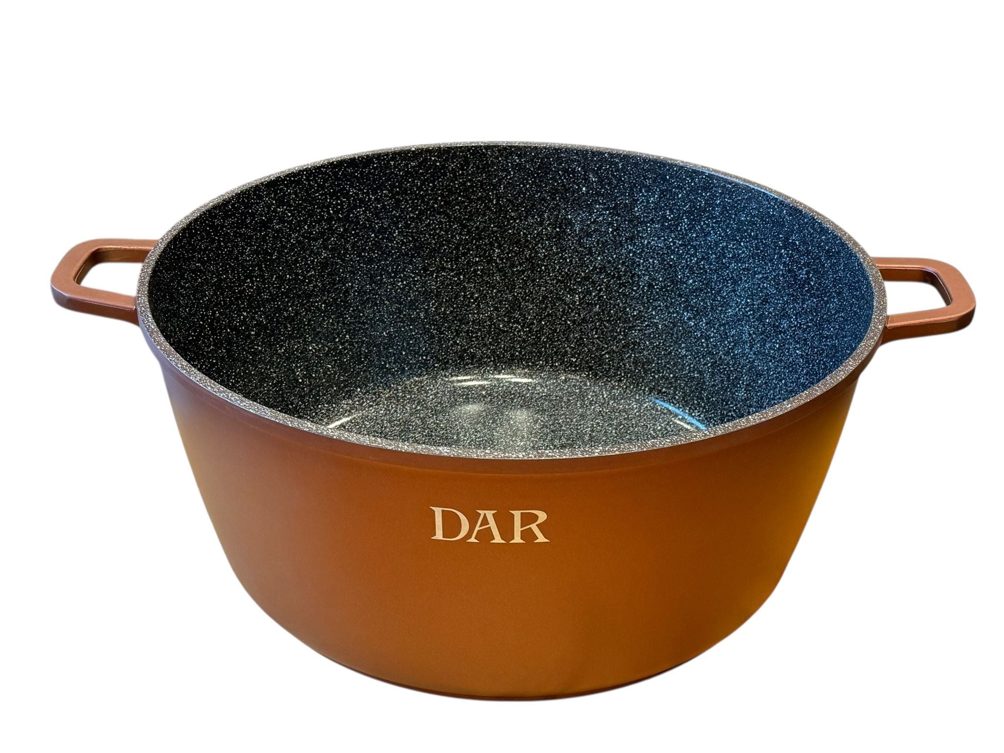 Cratita DAR 40 cm 19L aluminiu turnat, acoperire ceramica multistrat, capac sticla, inductie