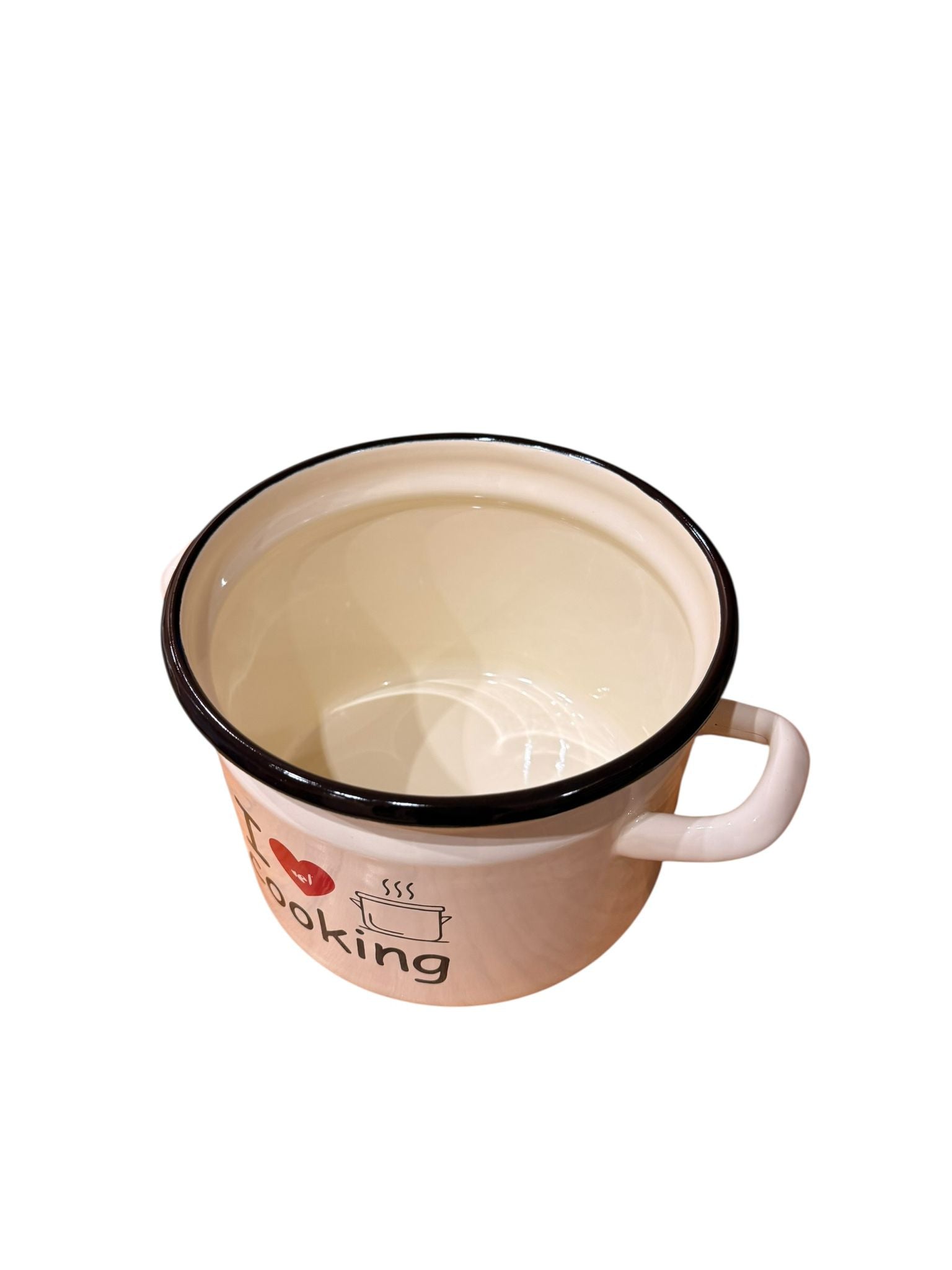 Set oala si cratita emailate cu capace 3.5L si 2 L