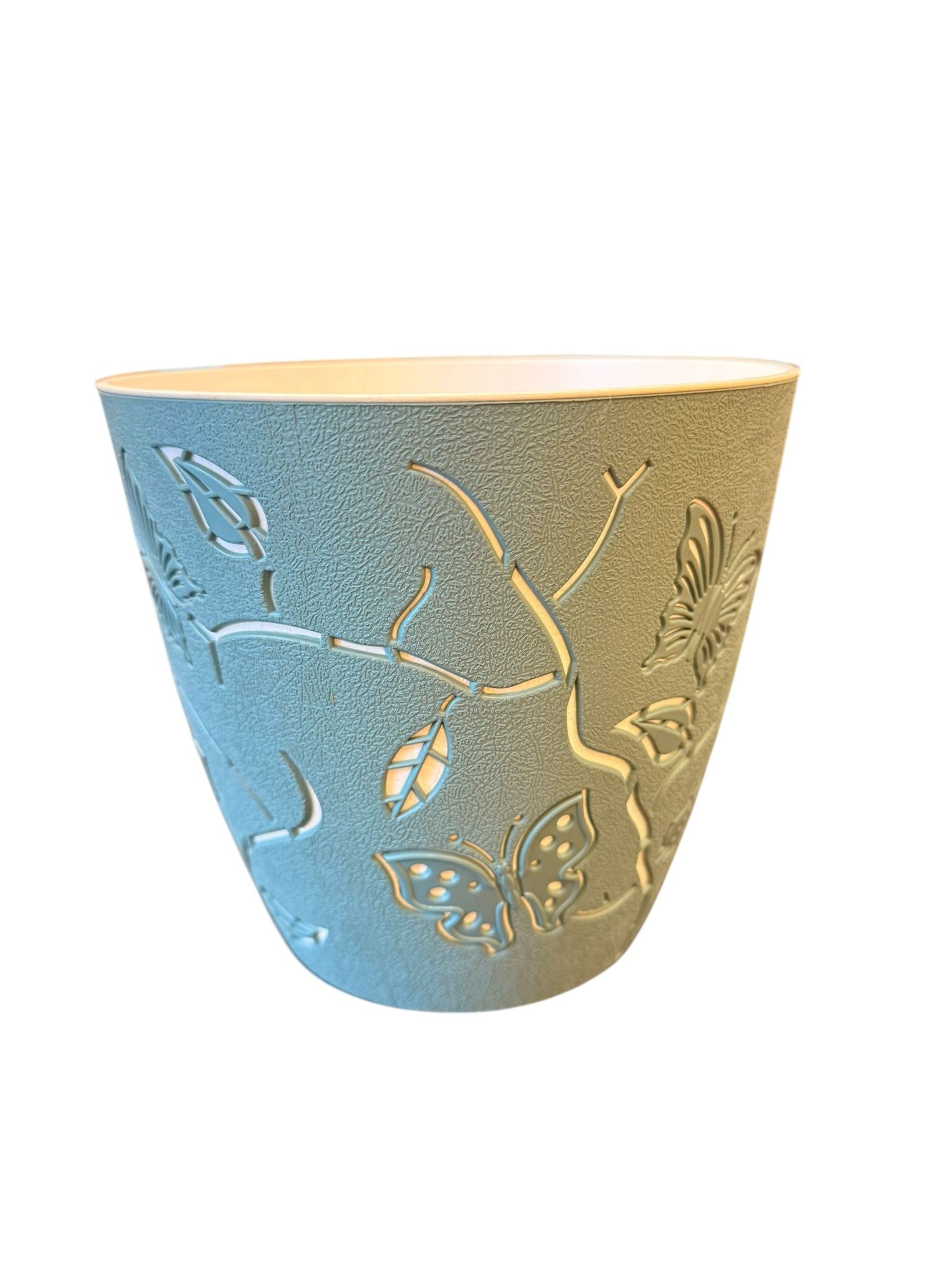 Ghiveci decorativ bleu model fluturi 28x16 cm