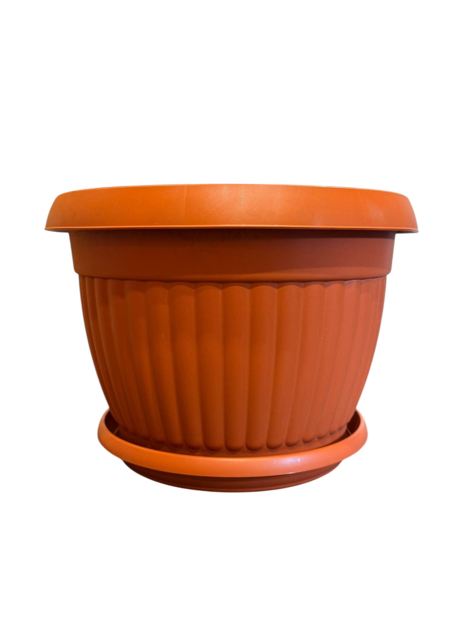 Ghiveci decorativ cu farfurie Bella nr 7 37 cm teracota