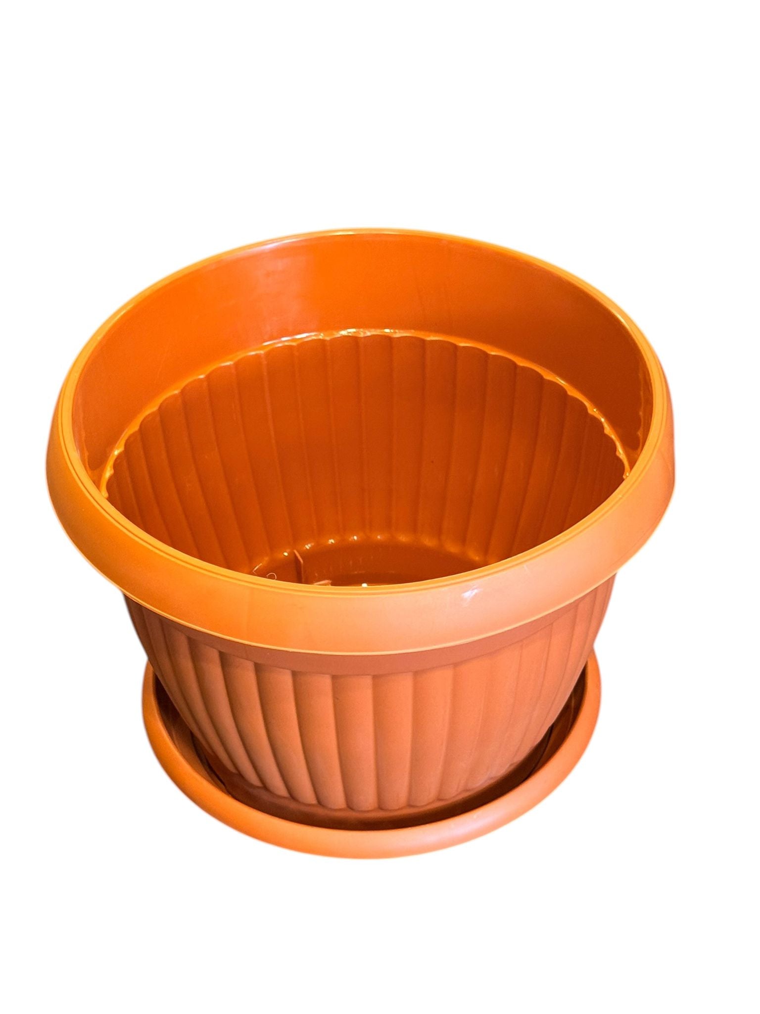 Ghiveci decorativ cu farfurie Bella nr 5 30 cm teracota