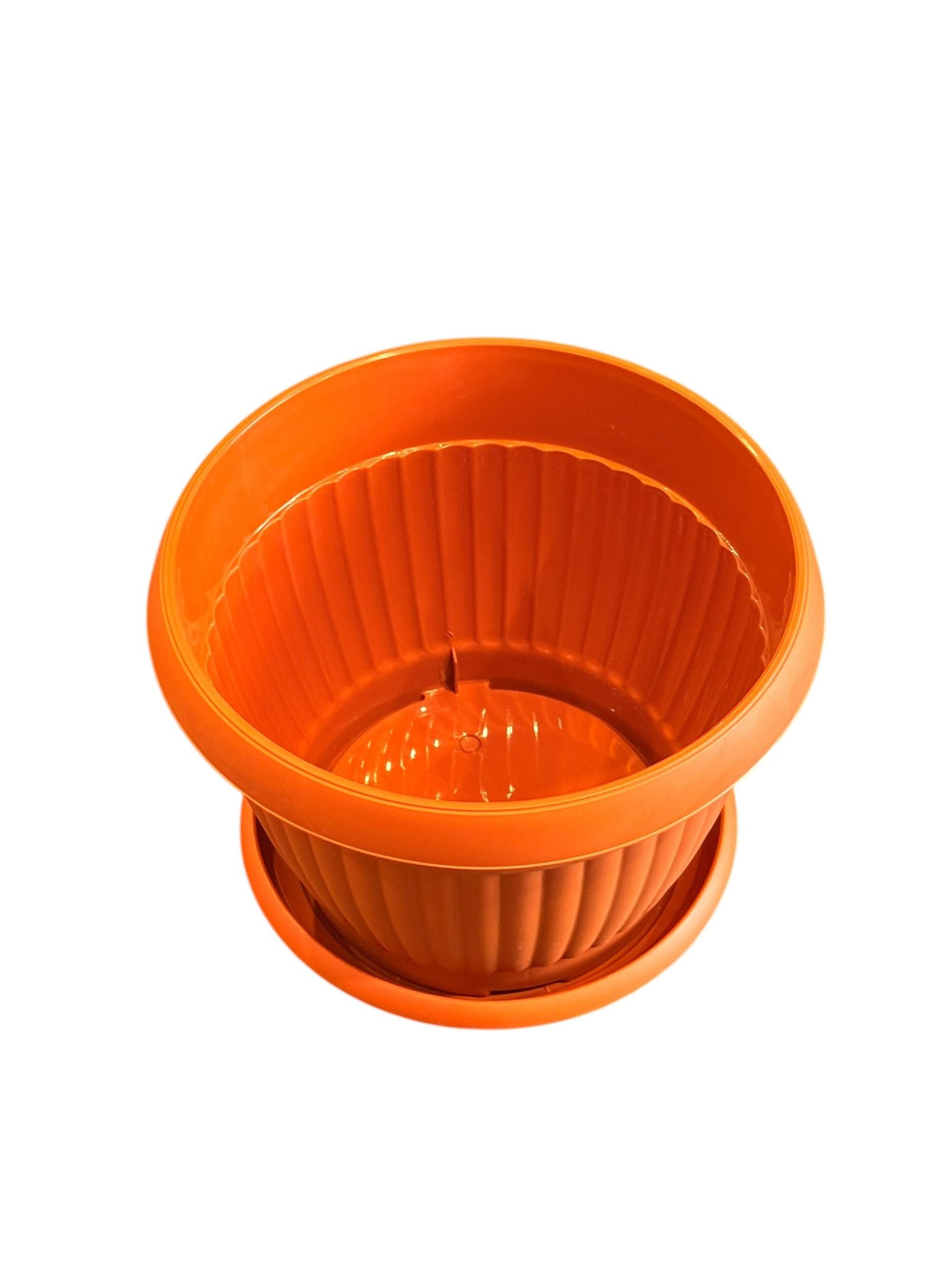 Ghiveci decorativ cu farfurie Bella nr 4 24 cm teracota