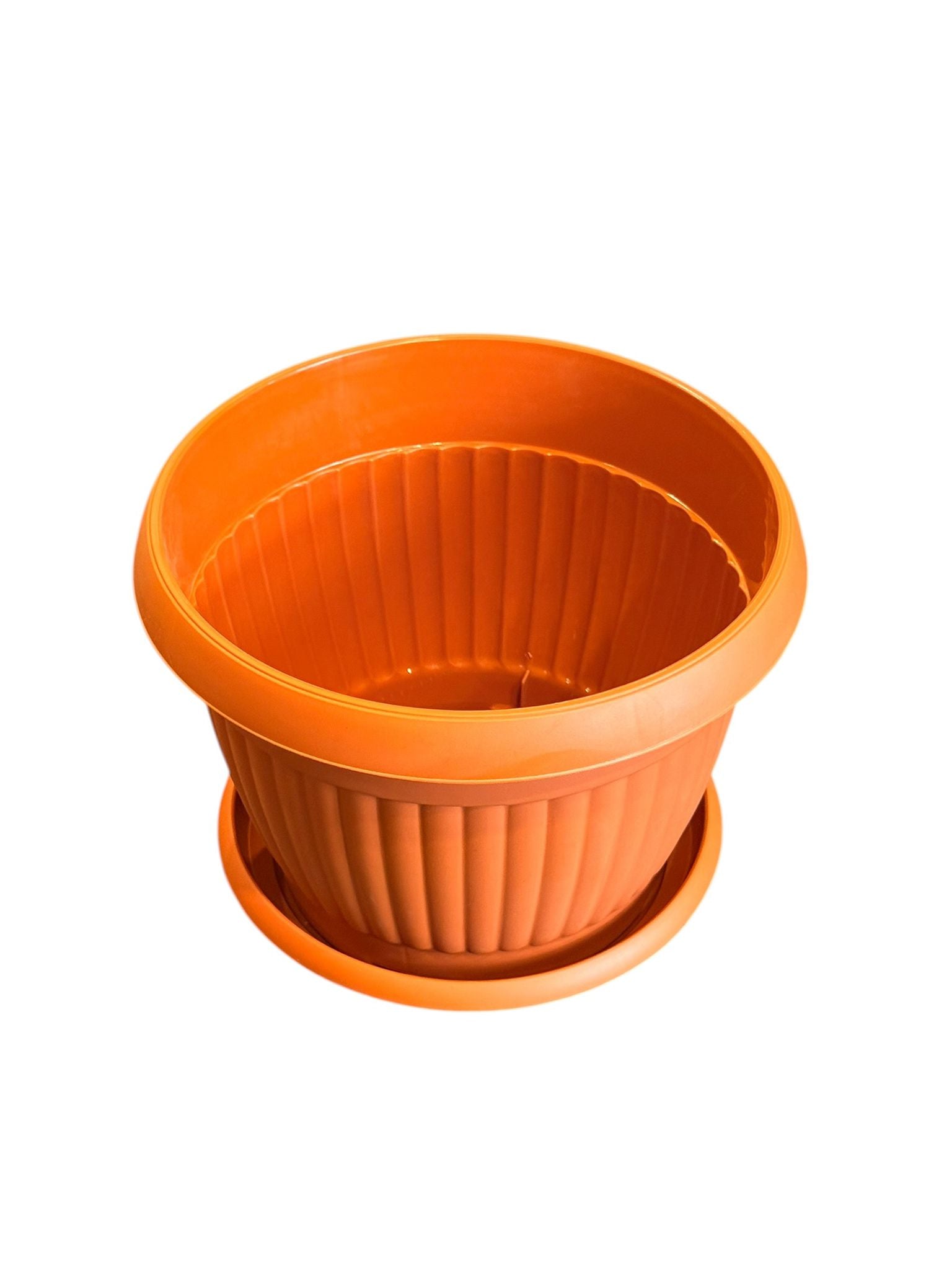 Ghiveci decorativ cu farfurie Bella nr 4 24 cm teracota