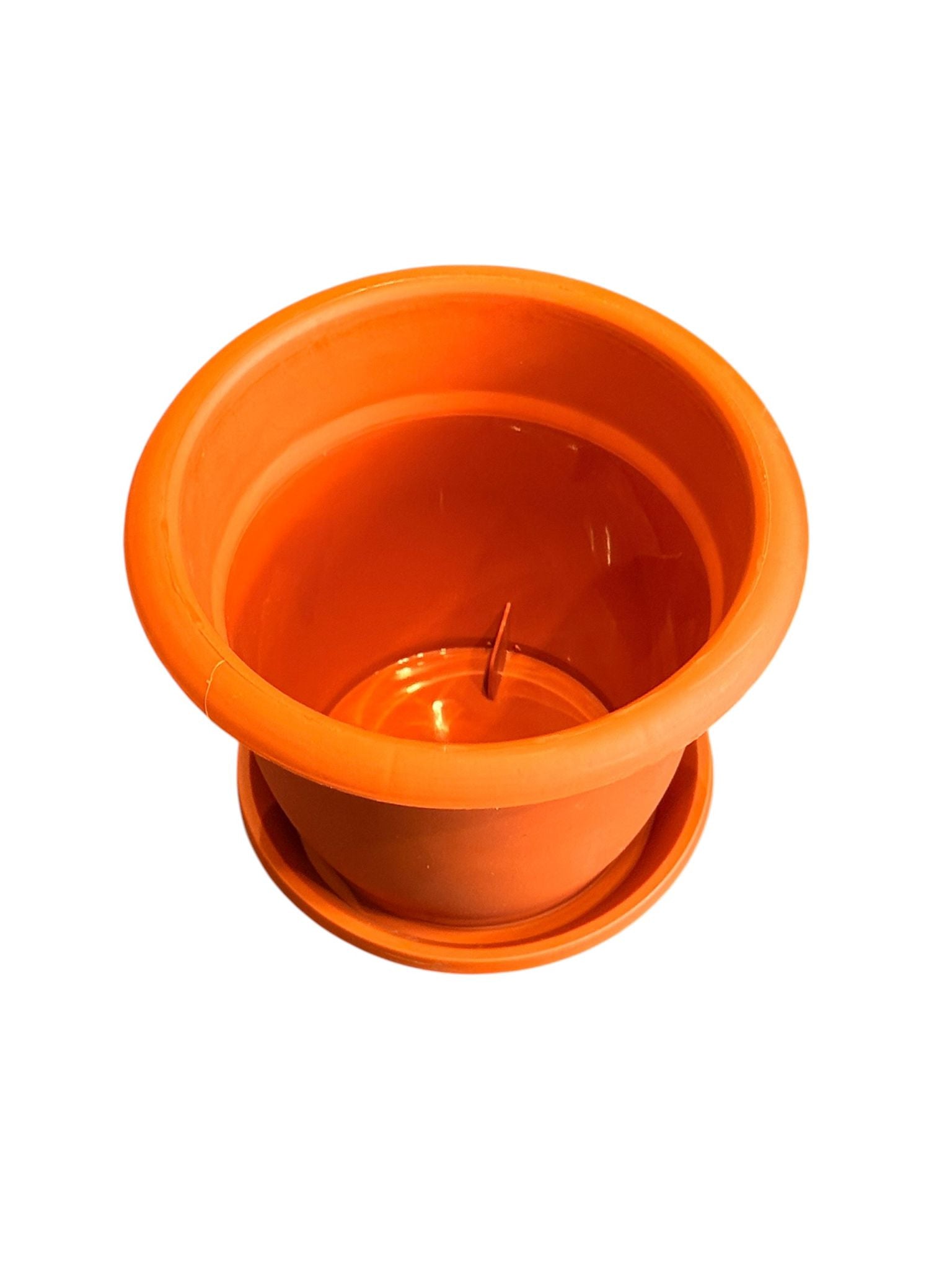 Ghiveci decorativ cu farfurie Bella nr 2 14 cm teracota