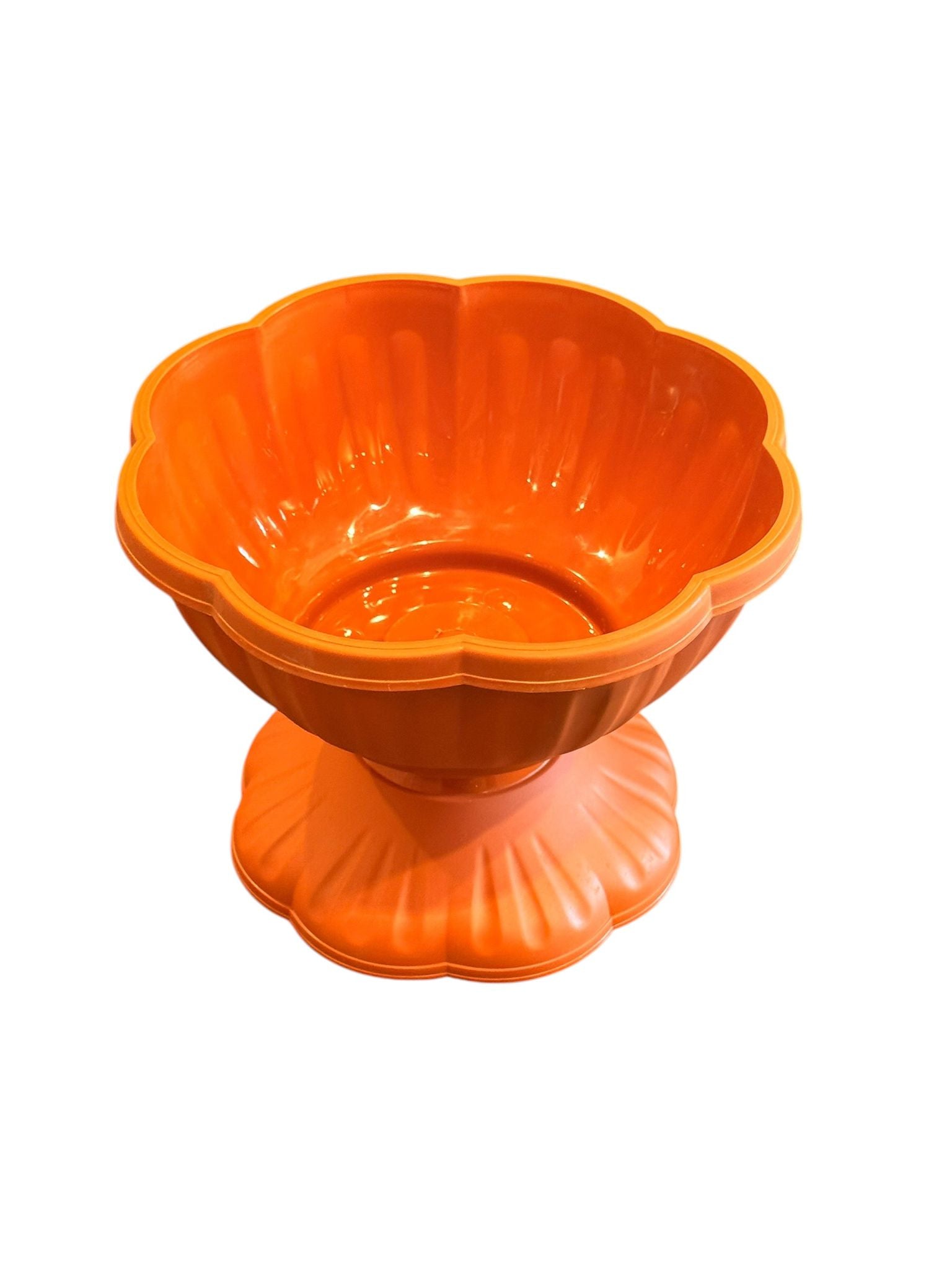 Ghiveci decorativ cu picior 20 cm tip cupa teracota