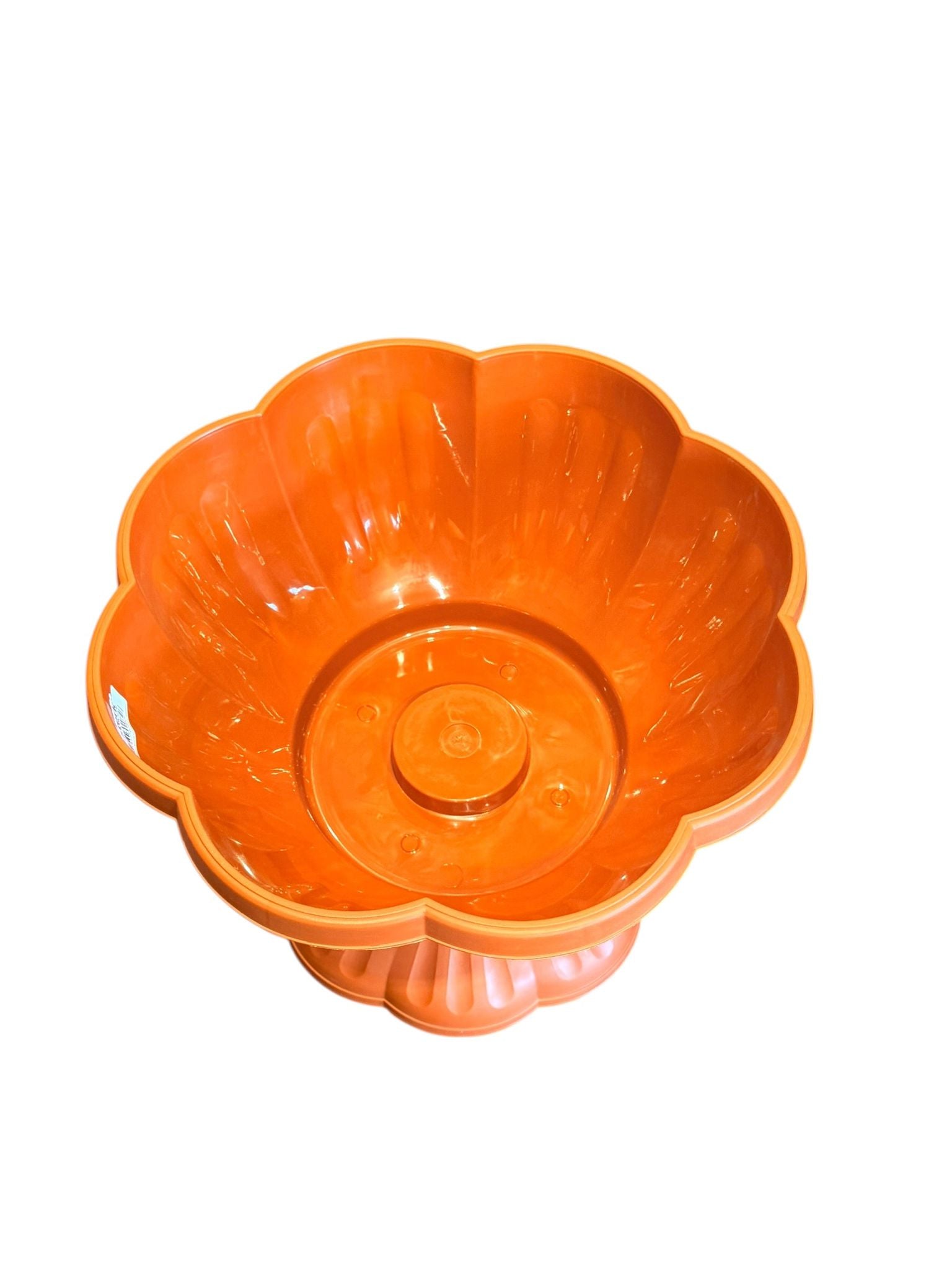 Ghiveci decorativ cu picior 32 cm tip bol floare culoare teracota