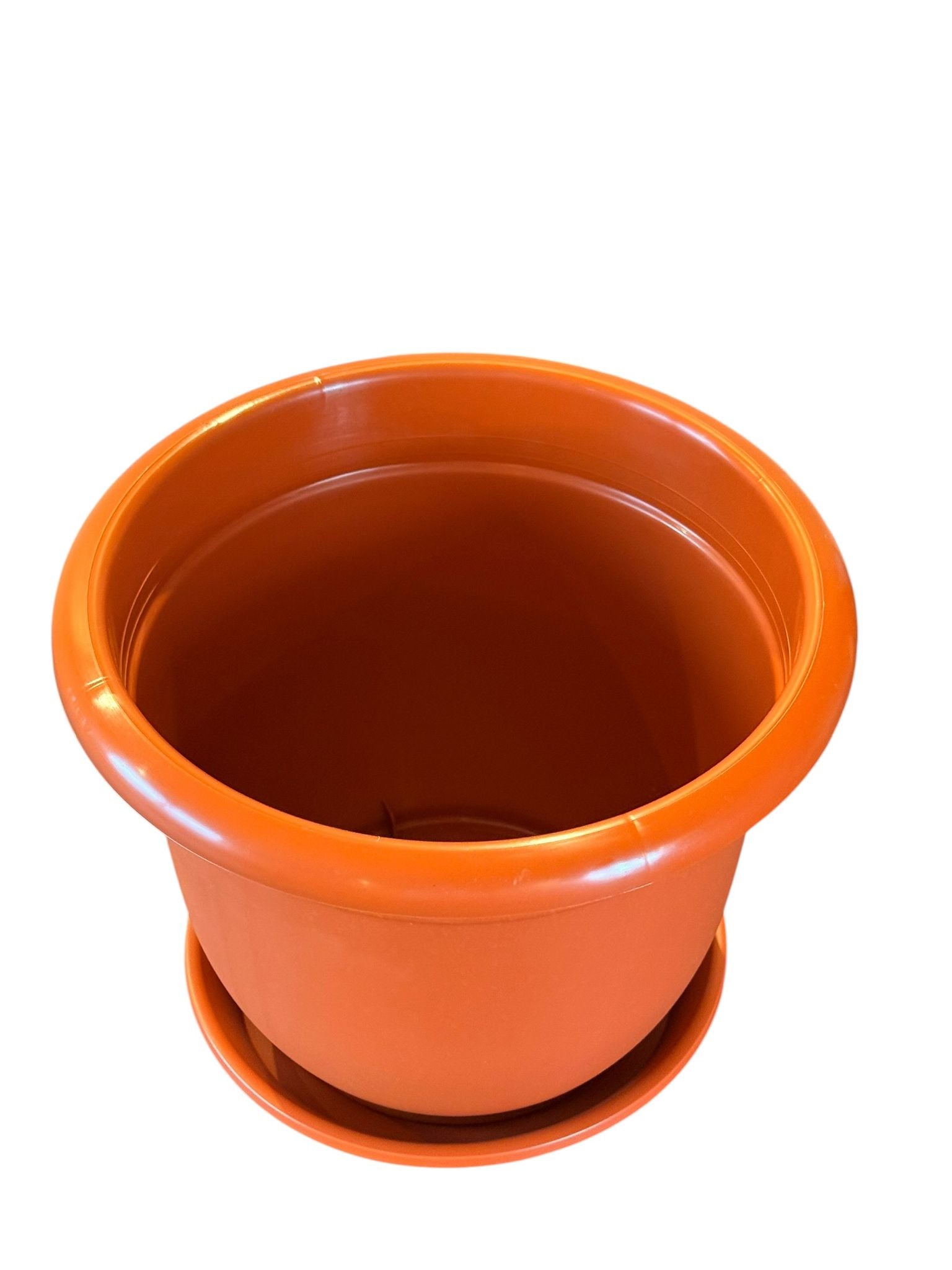 Ghiveci plastic cu farfurie  Nr 12 teracota