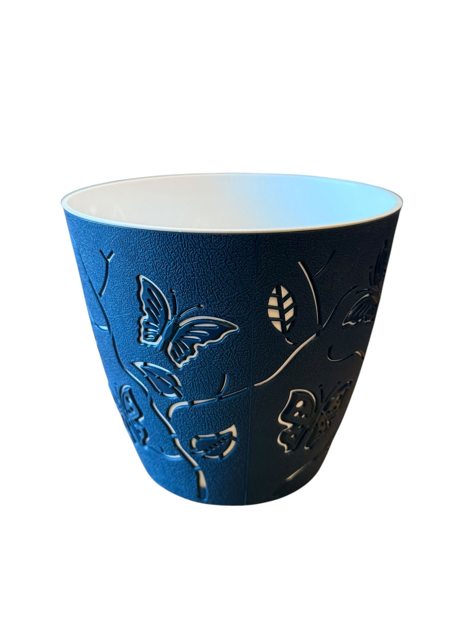 Ghiveci plastic decorativ model fluturi albastru 1.4 litri