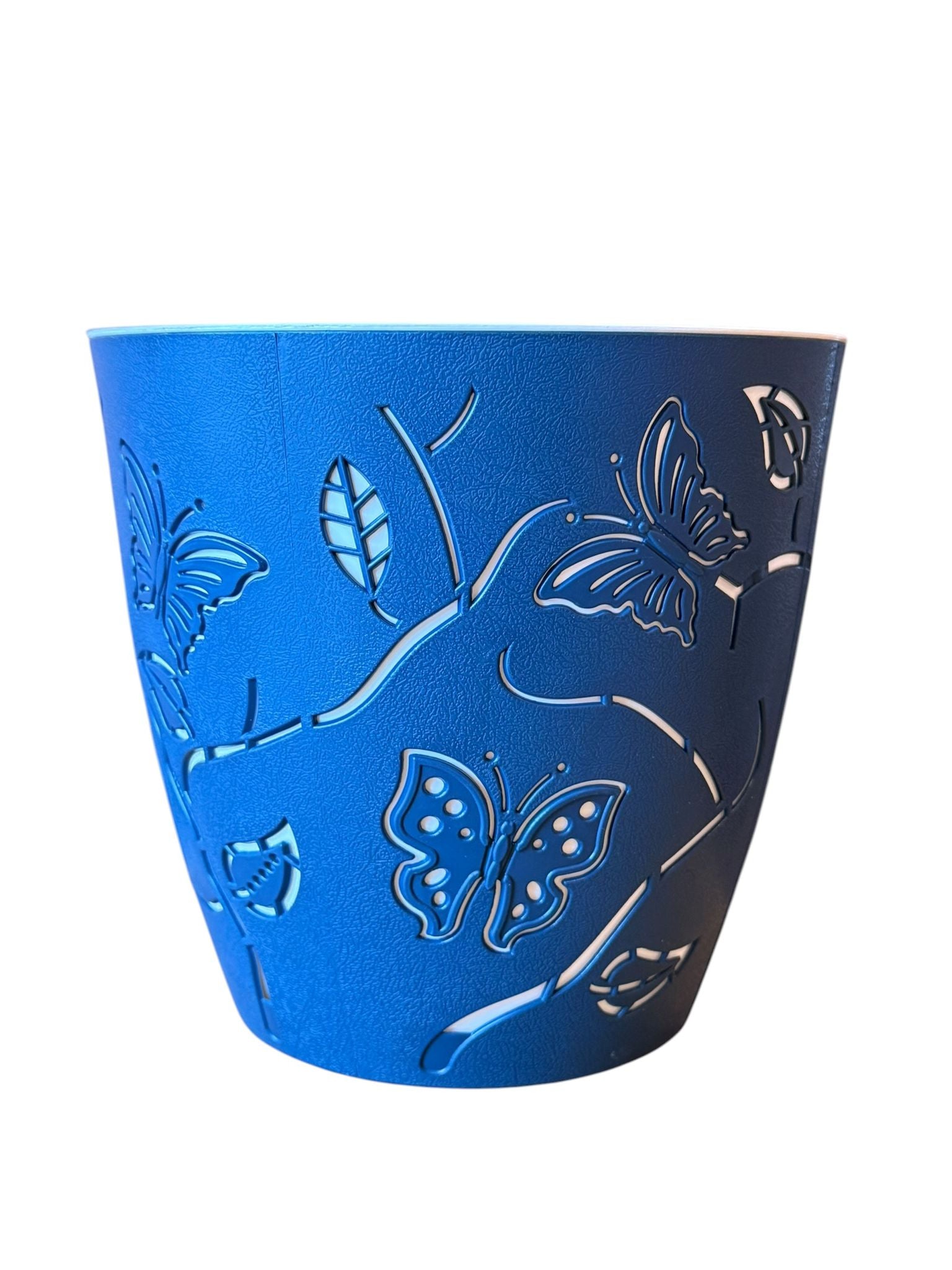 Ghiveci decorativ pentru flori model fluturi albastru inchis 5.30 litri