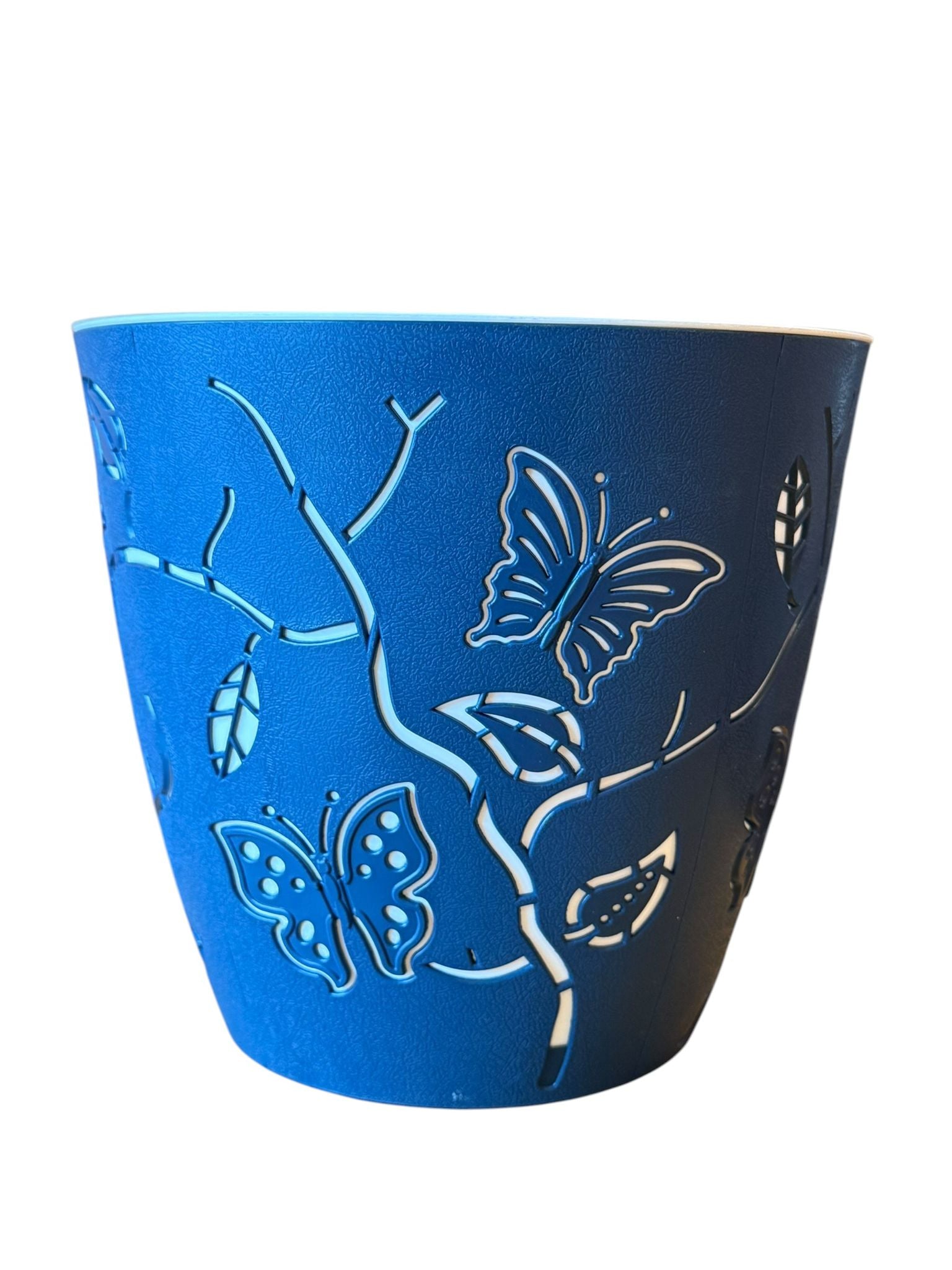Ghiveci decorativ pentru flori model fluturi albastru inchis 5.30 litri