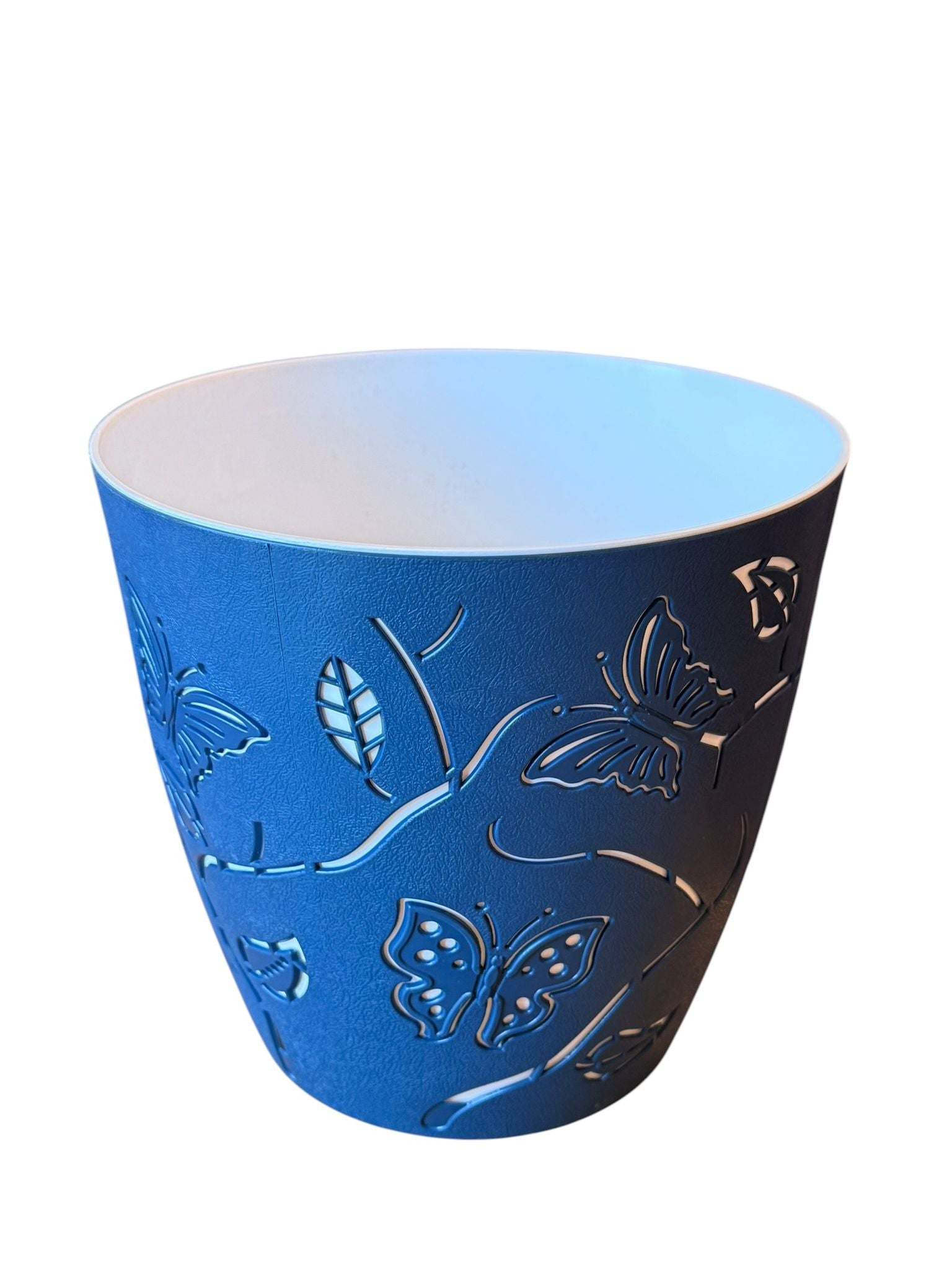 Ghiveci decorativ pentru flori model fluturi albastru inchis 5.30 litri