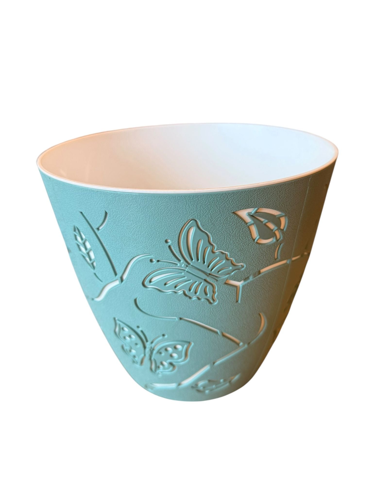Ghiveci decorativ pentru flori model fluturi bleu 5.3 litri