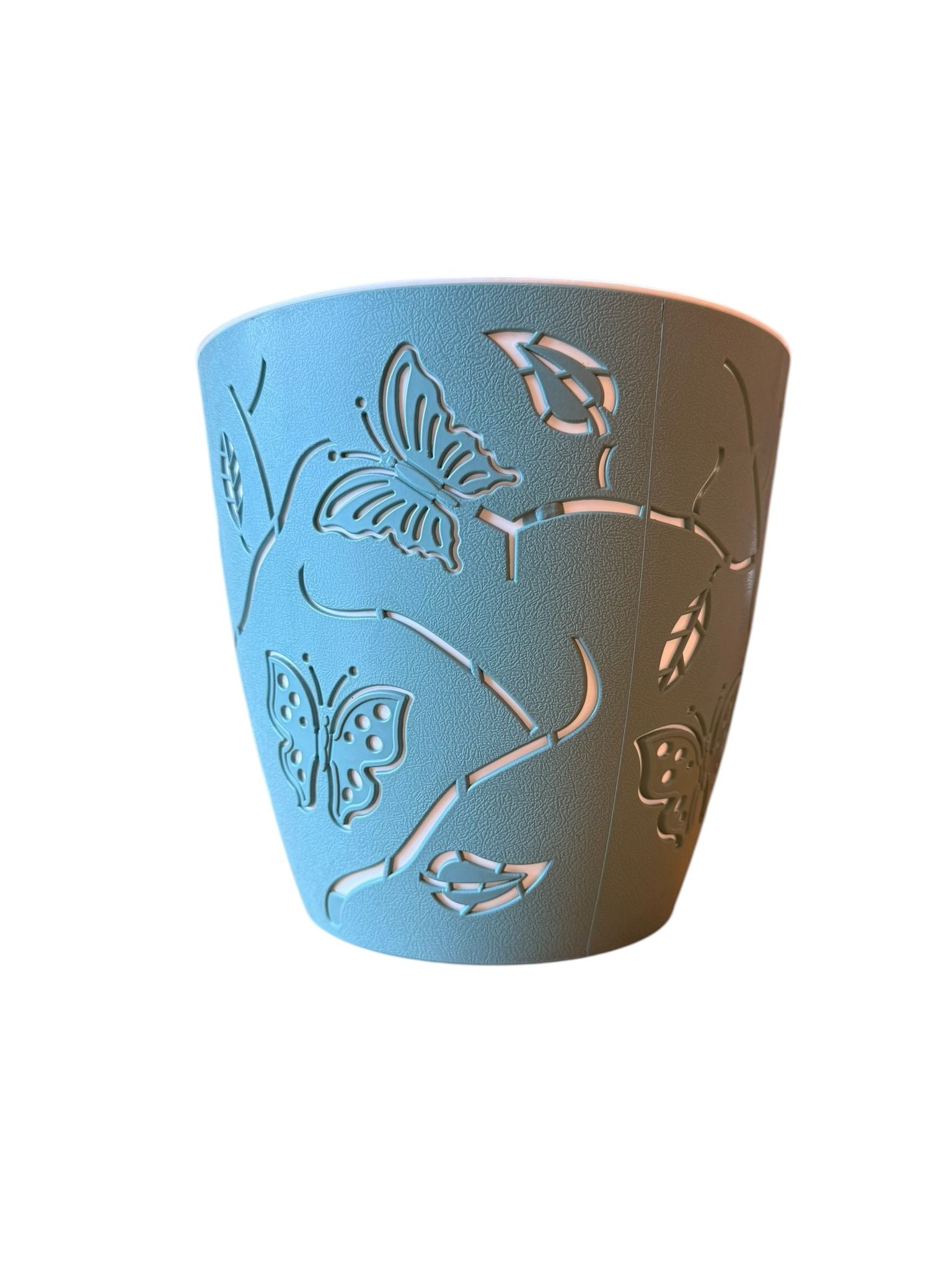 Ghiveci decorativ pentru flori model fluturi bleu 5.3 litri