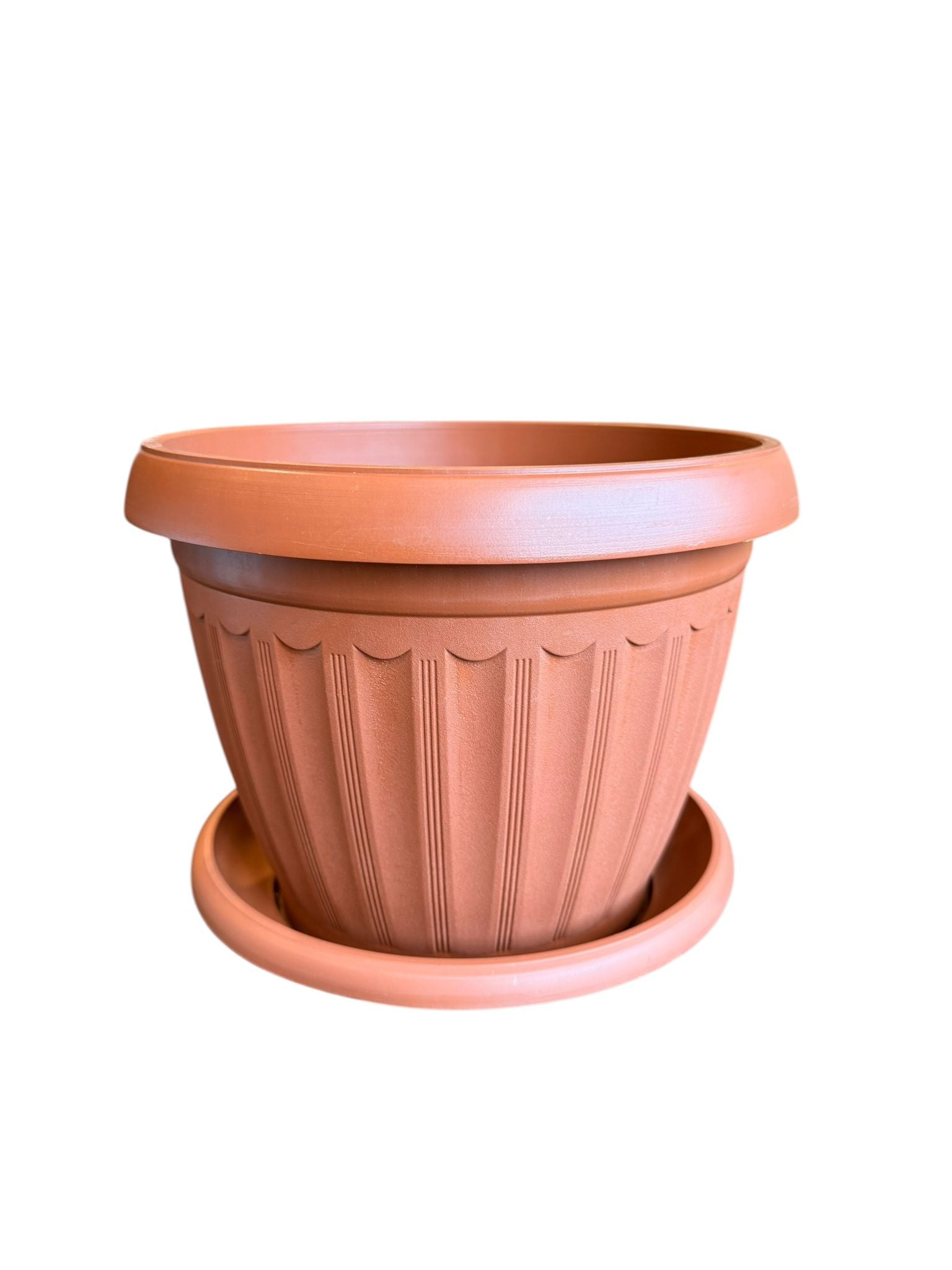 Ghiveci plastic 23 cm 4 L cu farfurie teracota