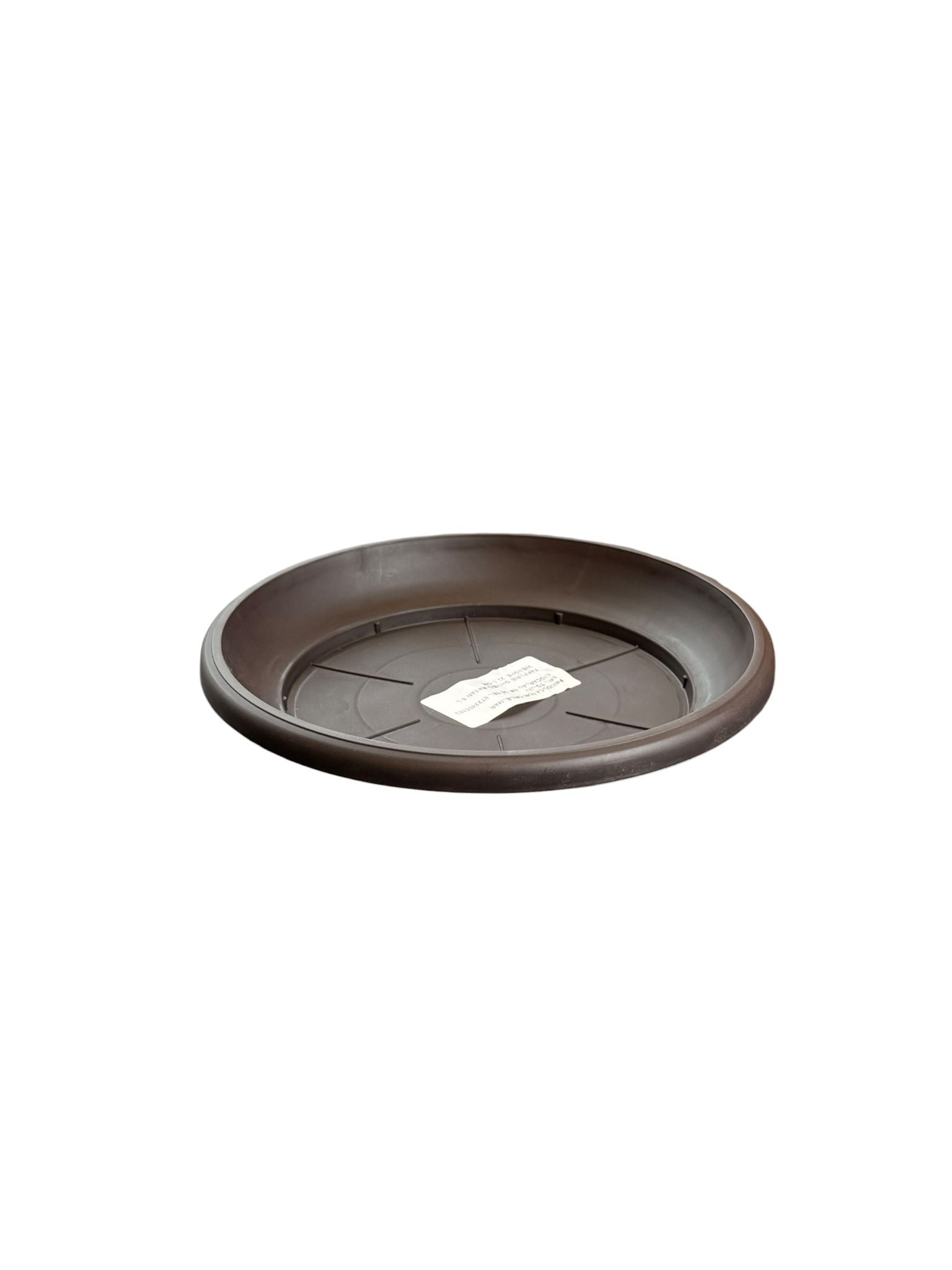 Ghiveci plastic rotund ratan 6L 22.5 cm cu farfurie wenge
