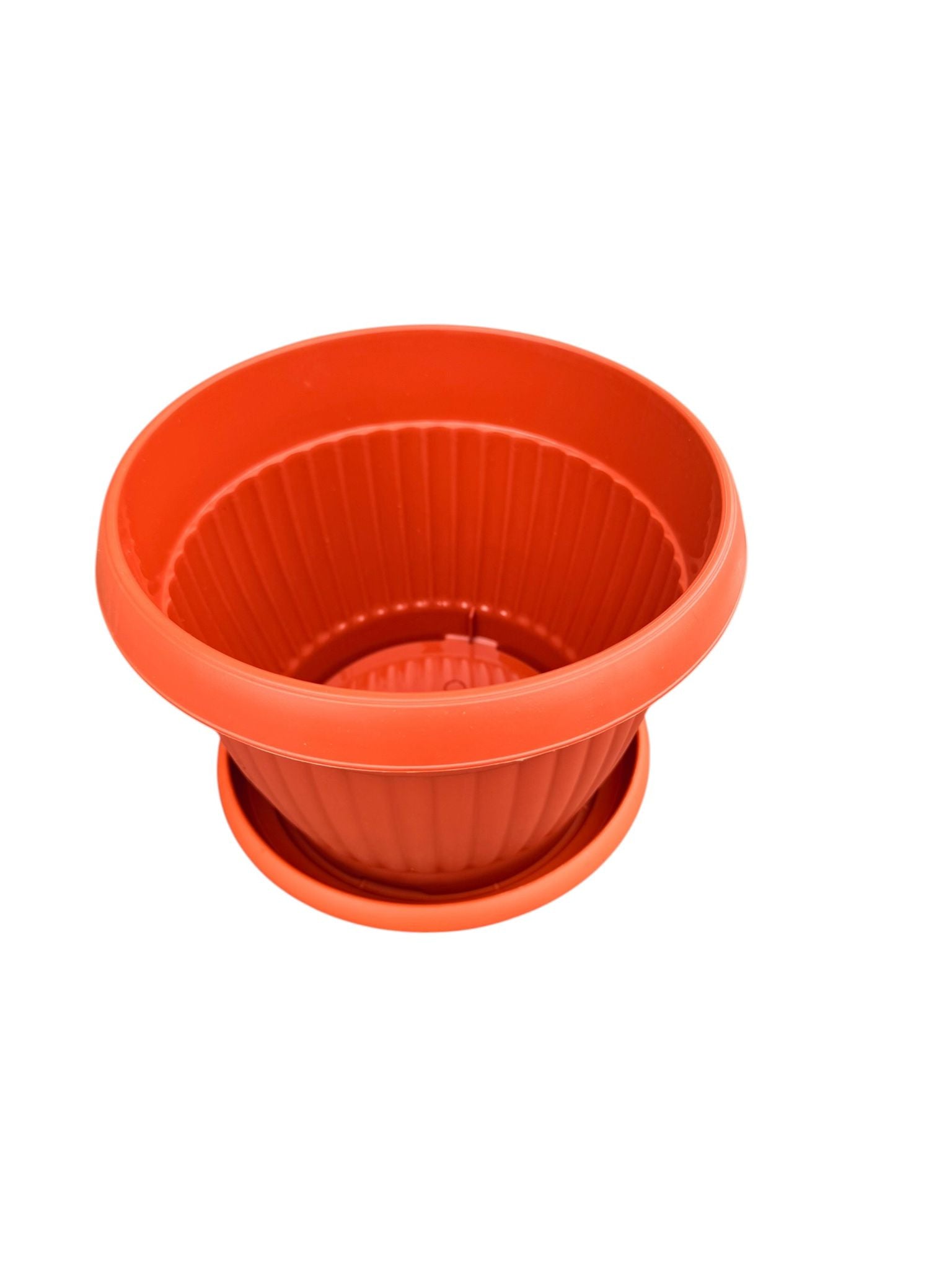 Ghiveci plastic rotund cu farfurie teracota 20 cm