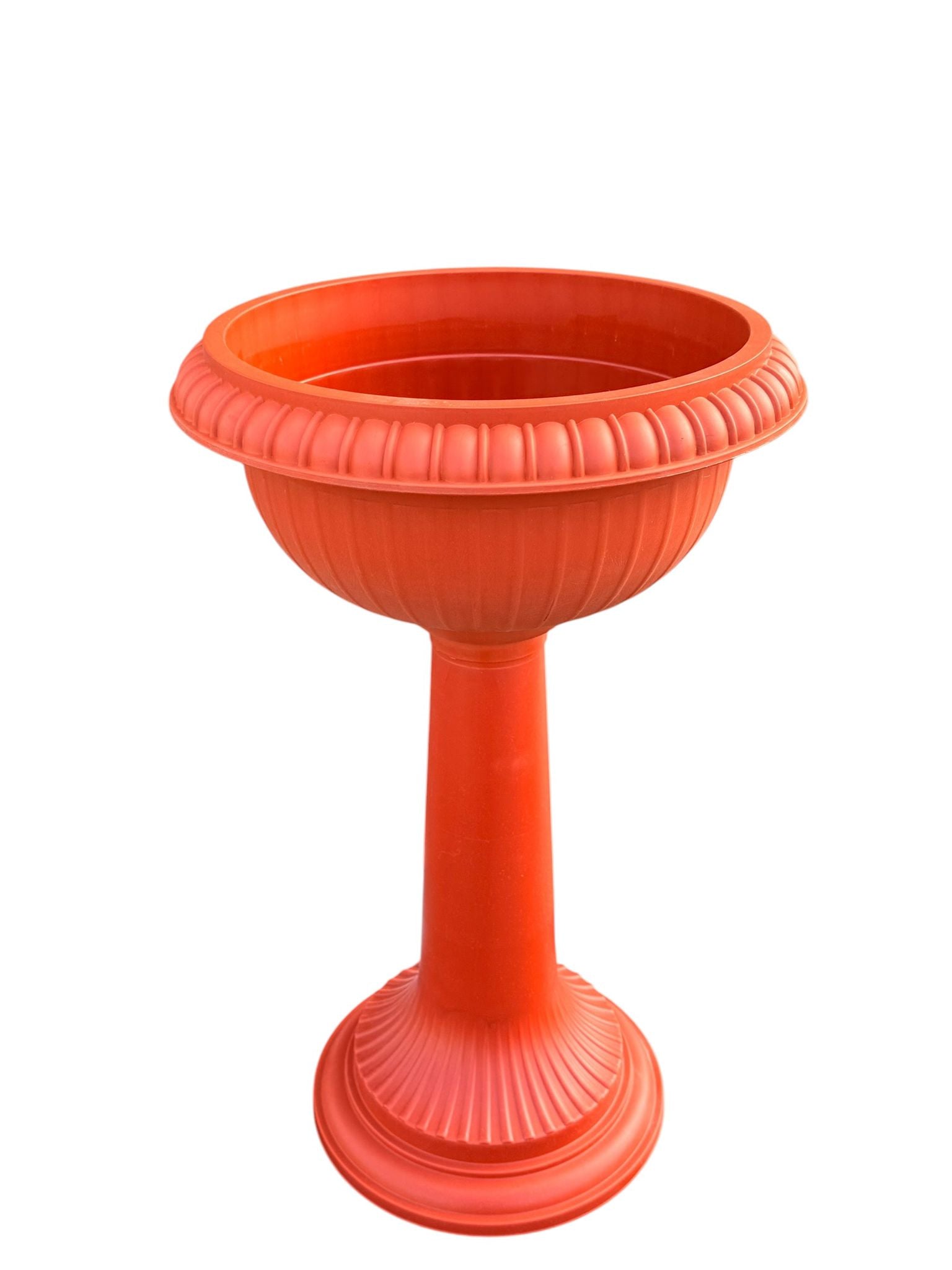 Ghiveci amfora cu picior din plastic teracota 32x63 cm 10 litri