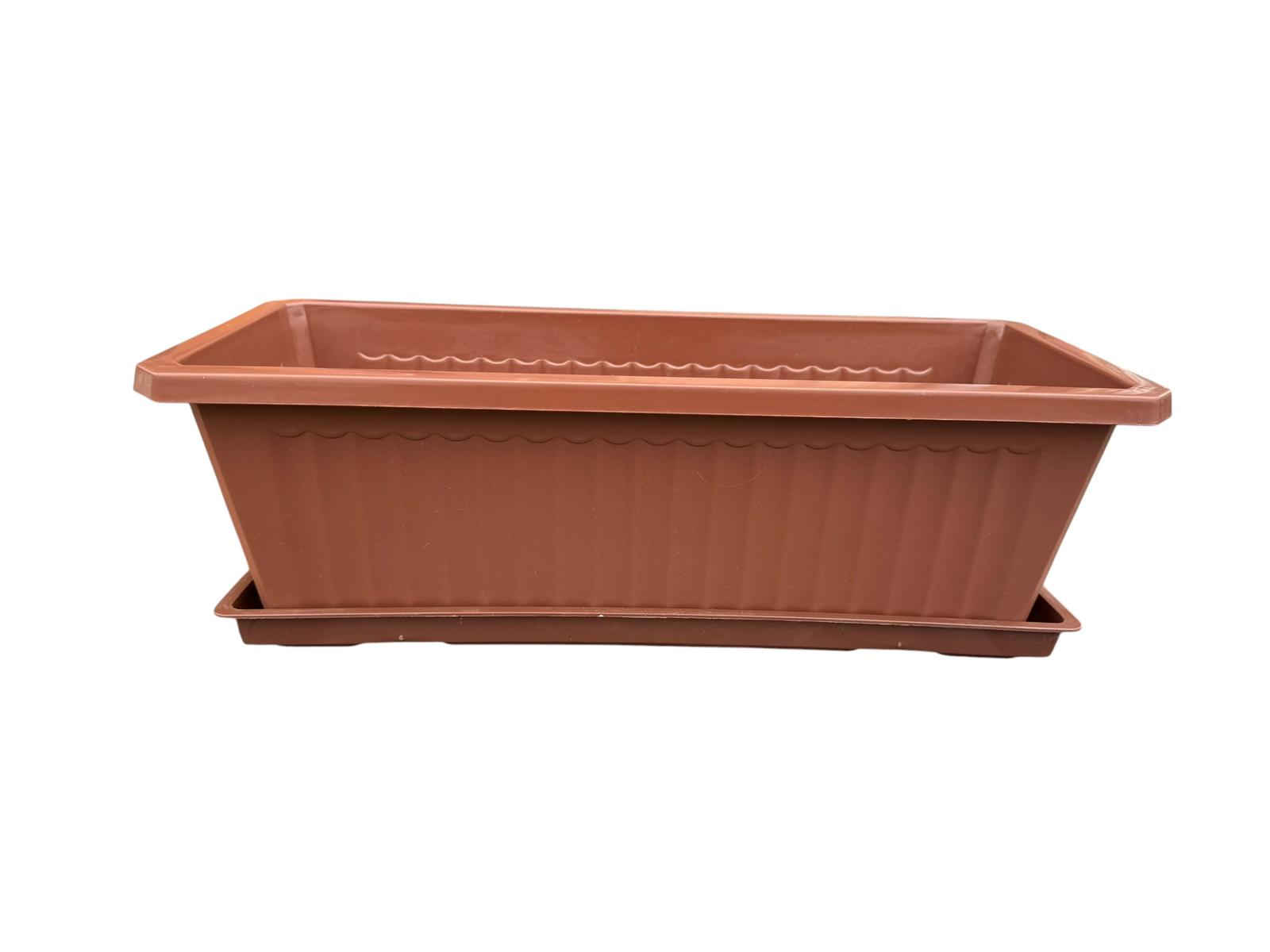 Crilemar - Jardiniera cu tava Maro 40 cm - Brown