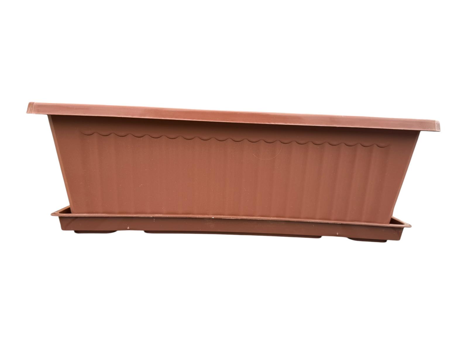 Crilemar - Jardiniera cu tava Maro 40 cm - Brown
