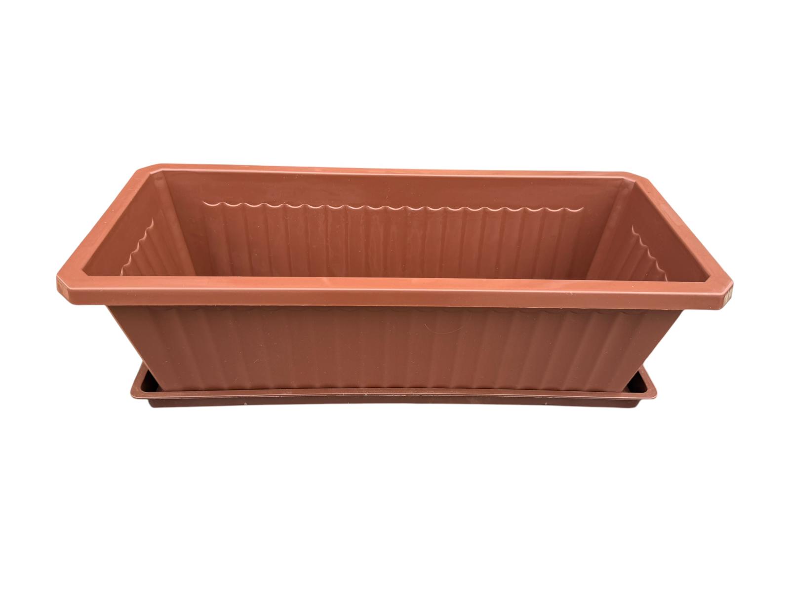 Crilemar - Jardiniera cu tava Maro 40 cm - Brown