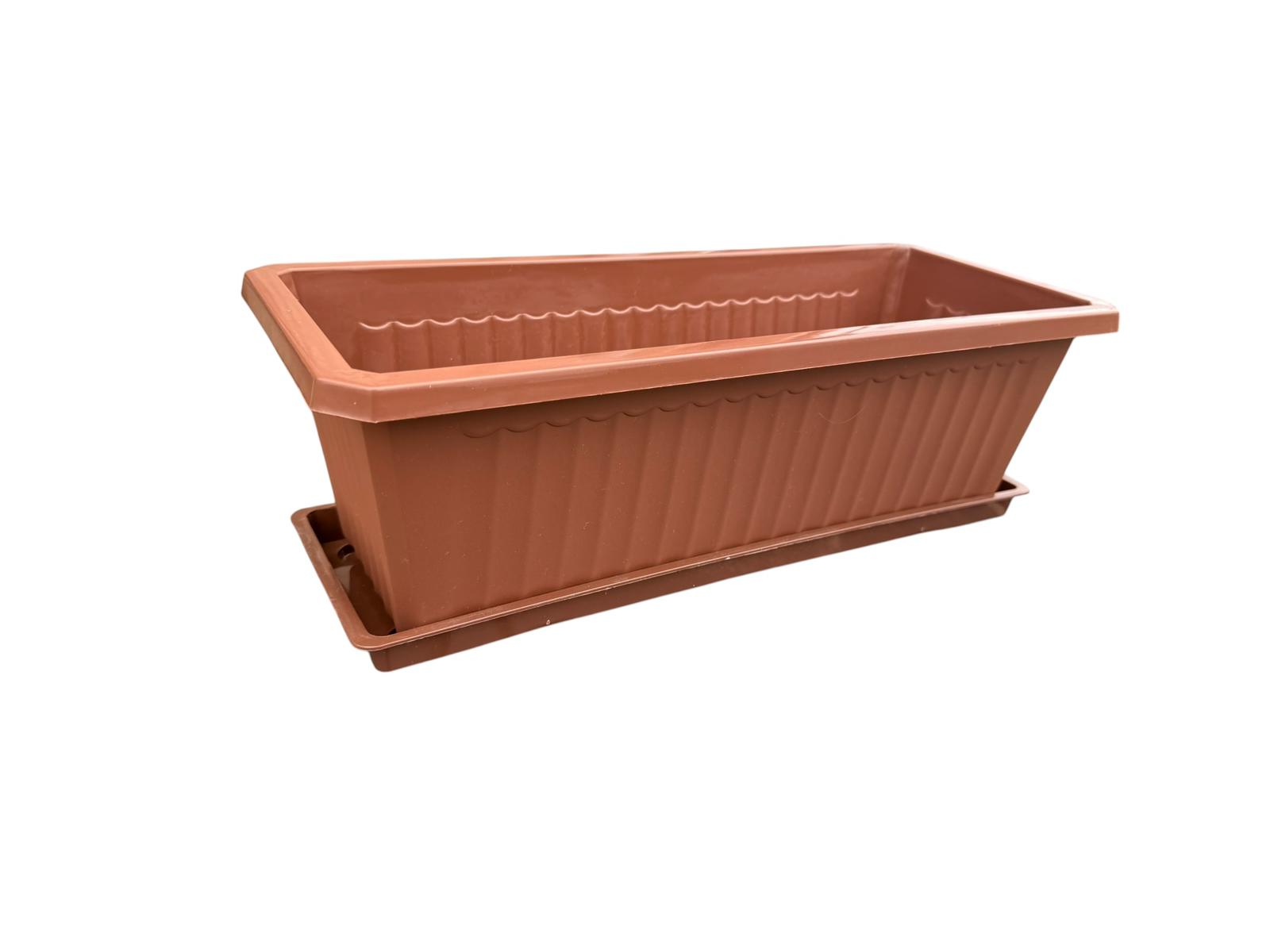 Crilemar - Jardiniera cu tava Maro 40 cm - Brown